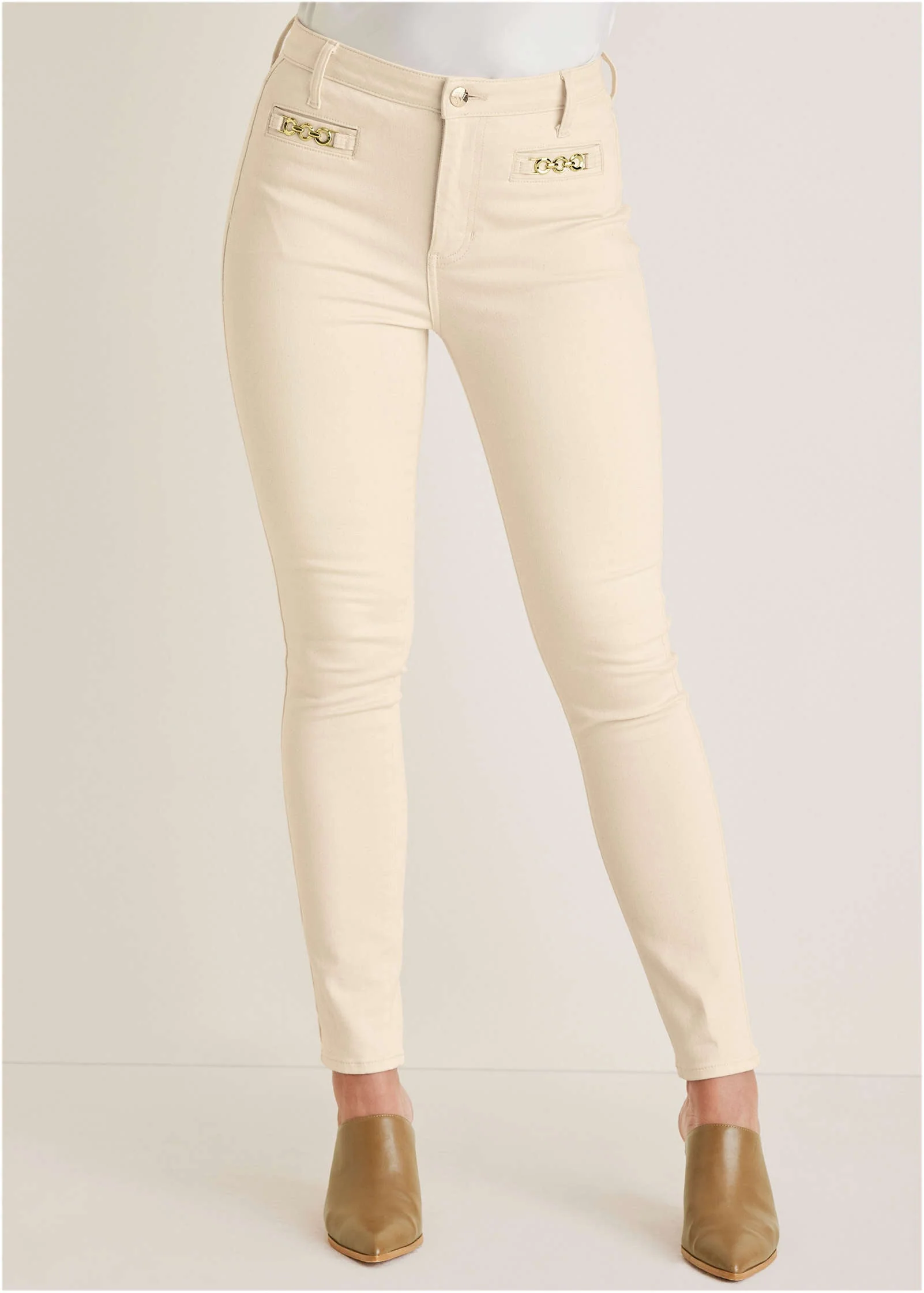 Slim Leg Jeans - Natural Wash - Image 2