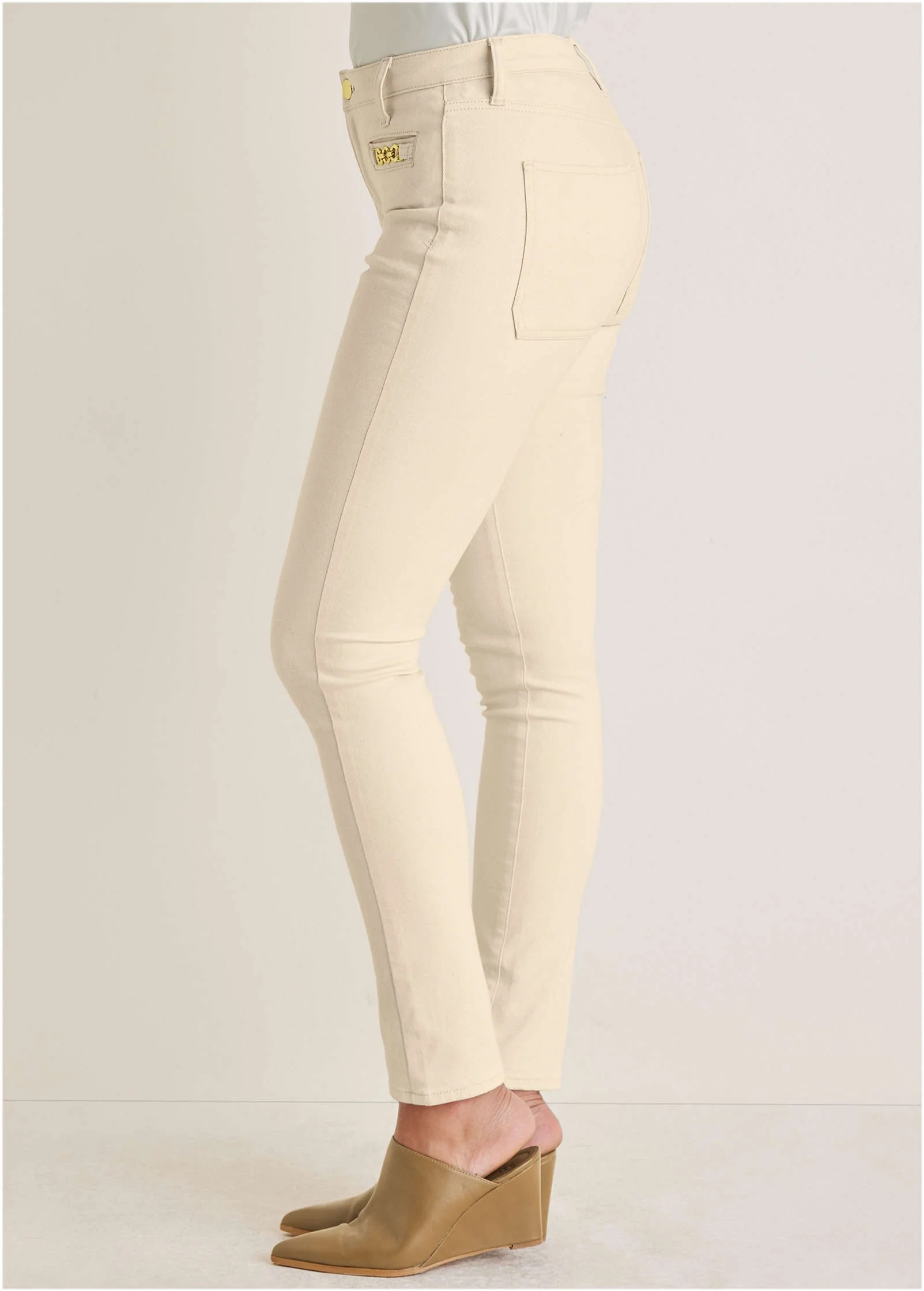 Slim Leg Jeans - Natural Wash - Image 4
