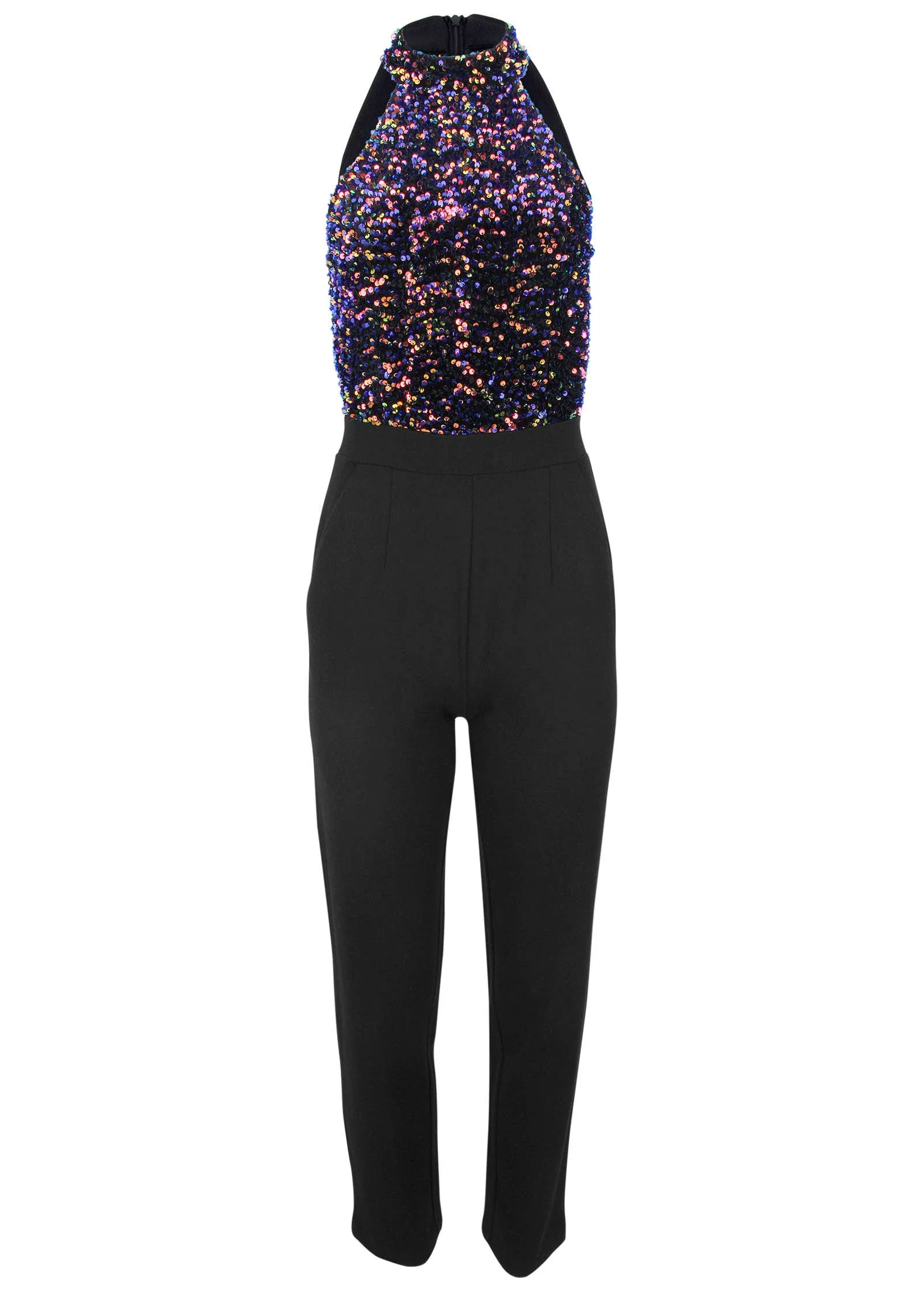 High Neck Sequin Jumpsuit - Fantasy Sequins - Image 6