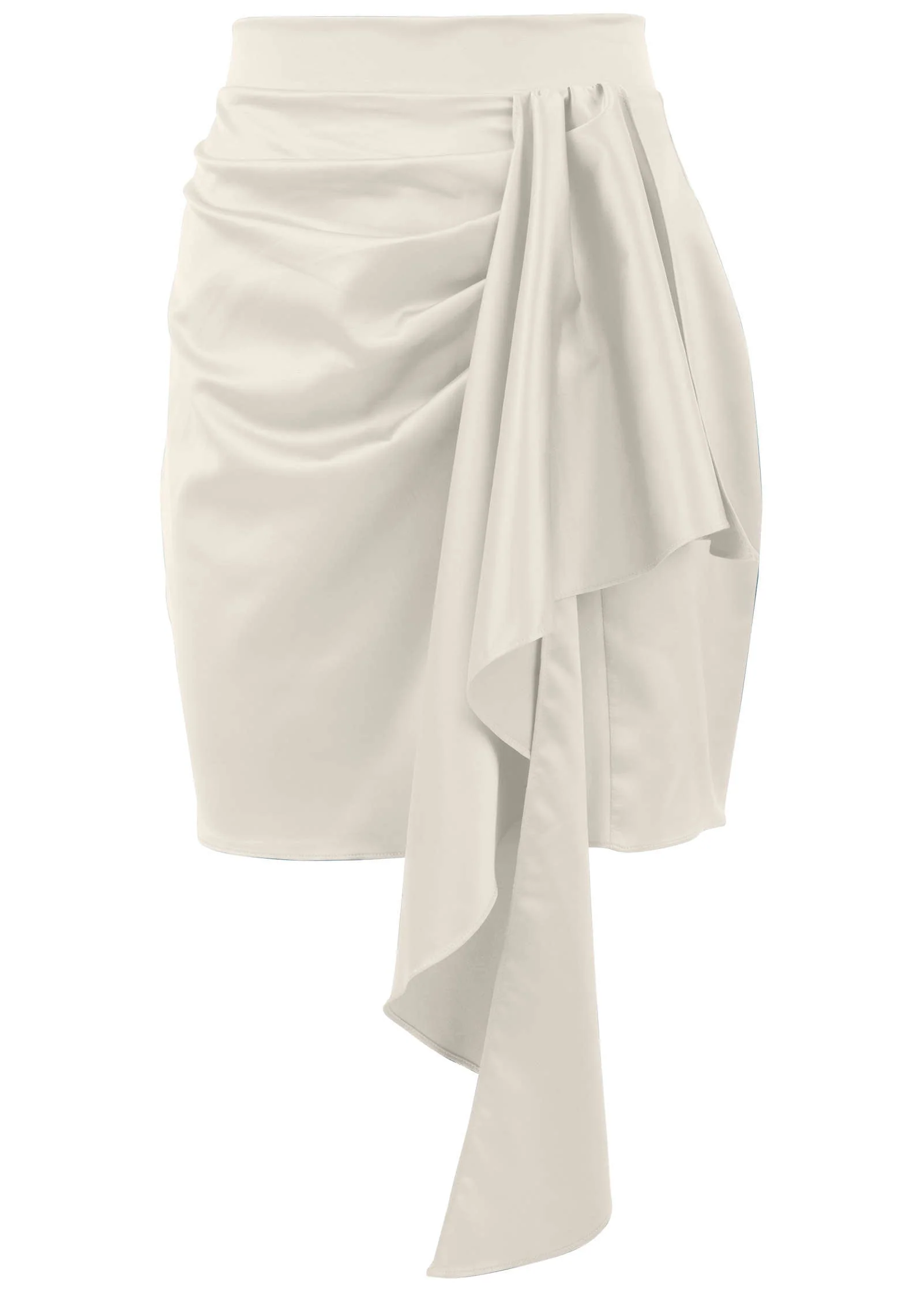 Ruffle Detail Mini Skirt - Off White - Image 5