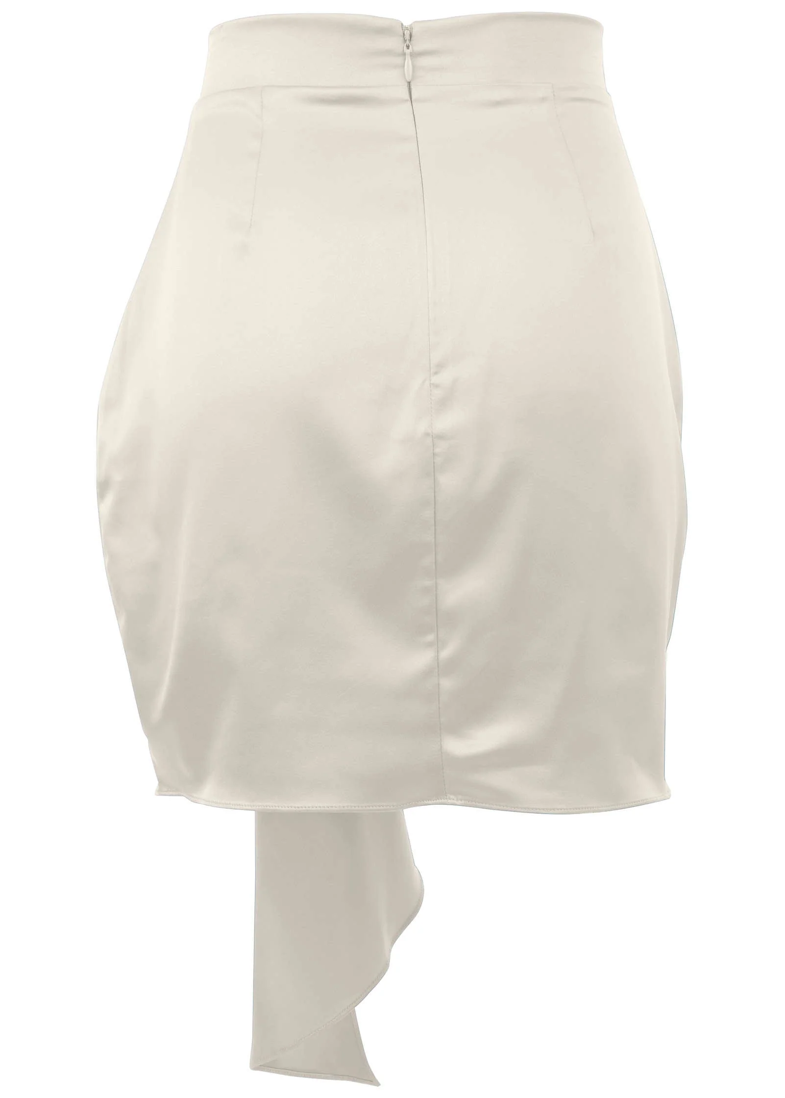 Ruffle Detail Mini Skirt - Off White - Image 6