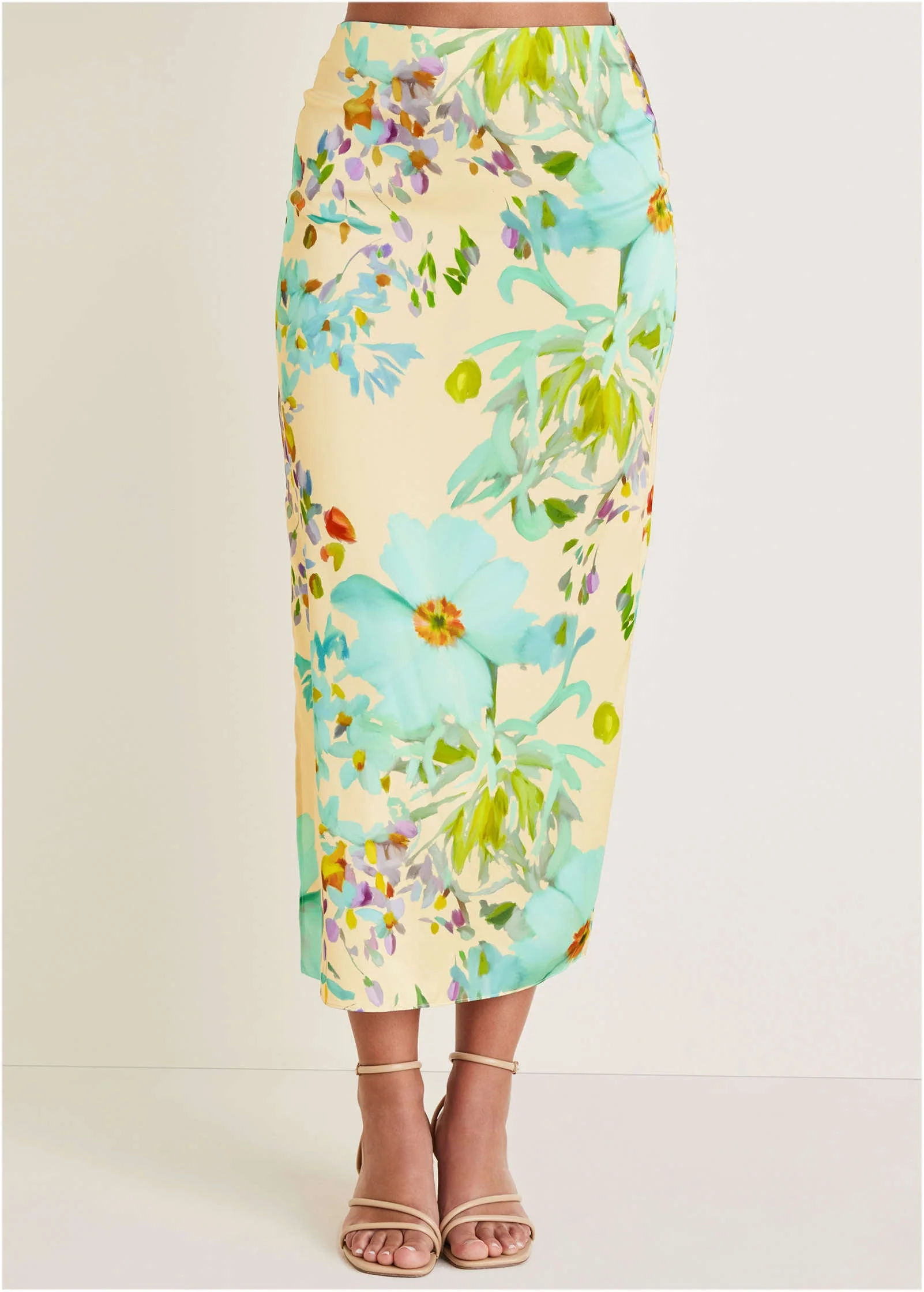 Midi Slip Skirt - Coquette Bouquet - Image 2