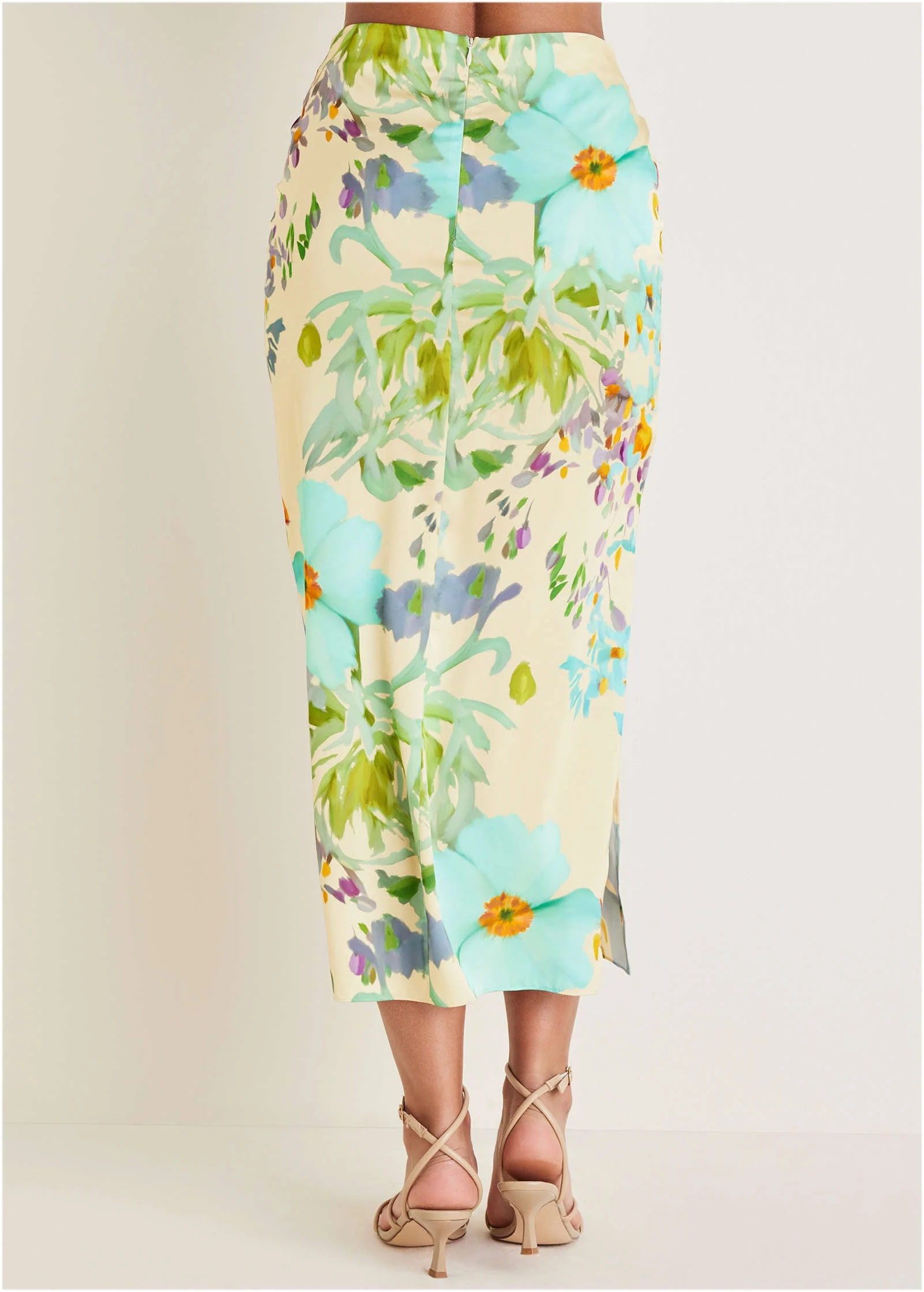 Midi Slip Skirt - Coquette Bouquet - Image 3