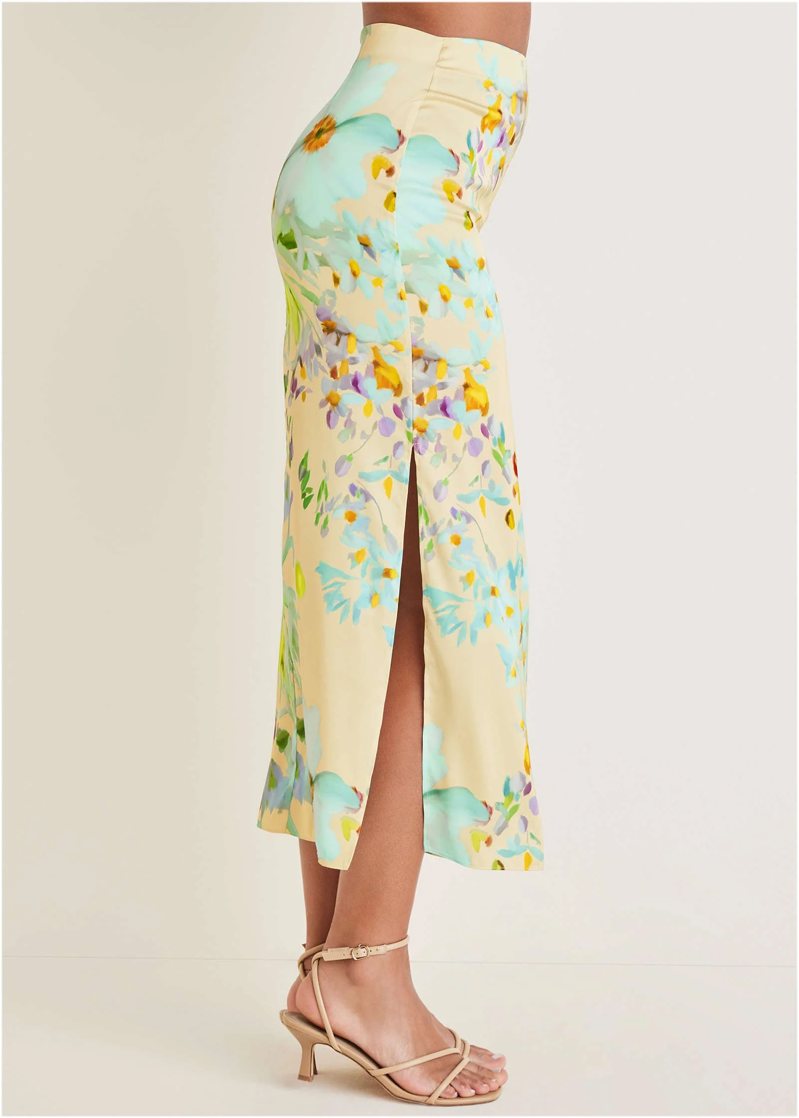 Midi Slip Skirt - Coquette Bouquet - Image 4