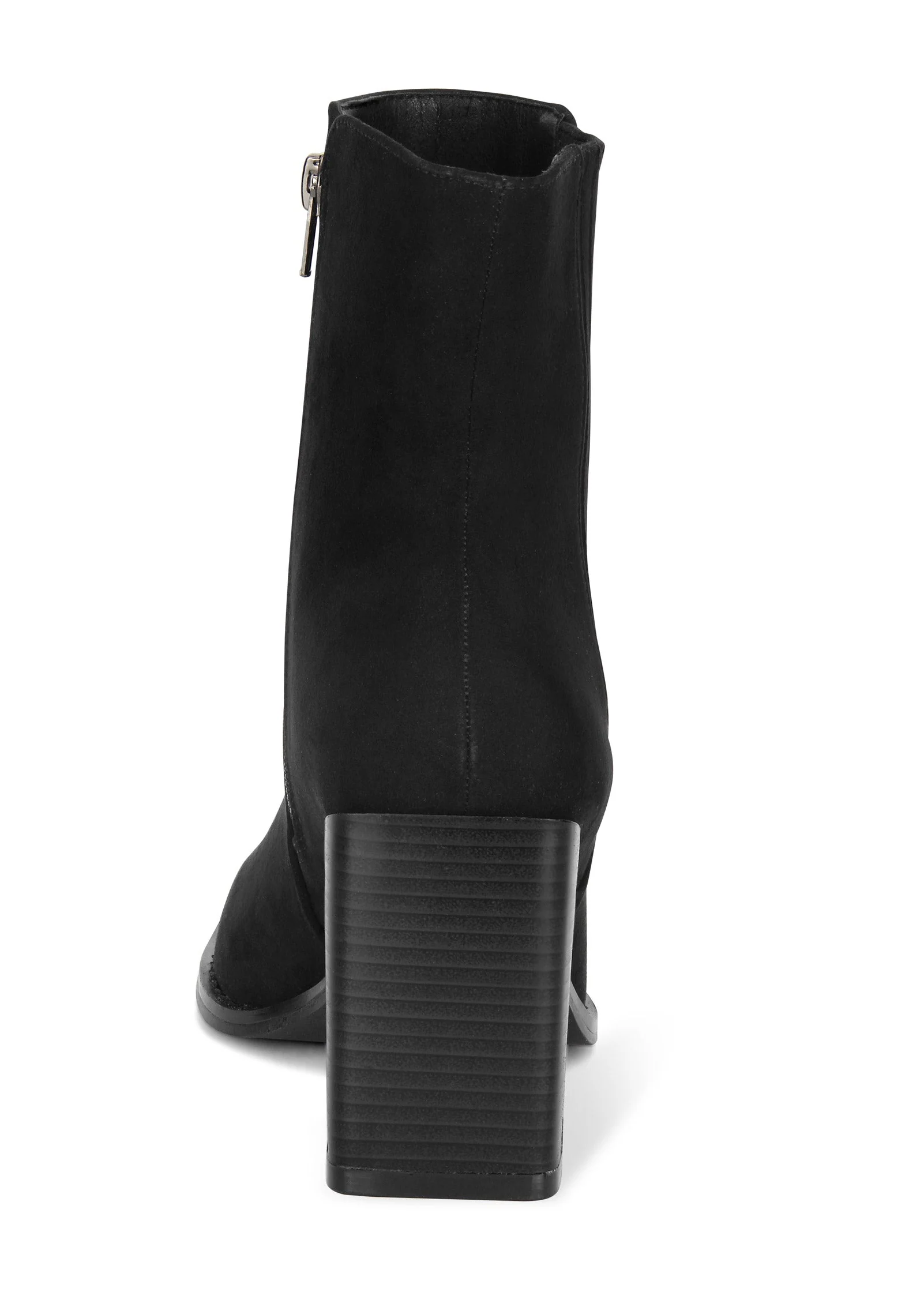 Square Toe Booties - Jet Black - Image 4