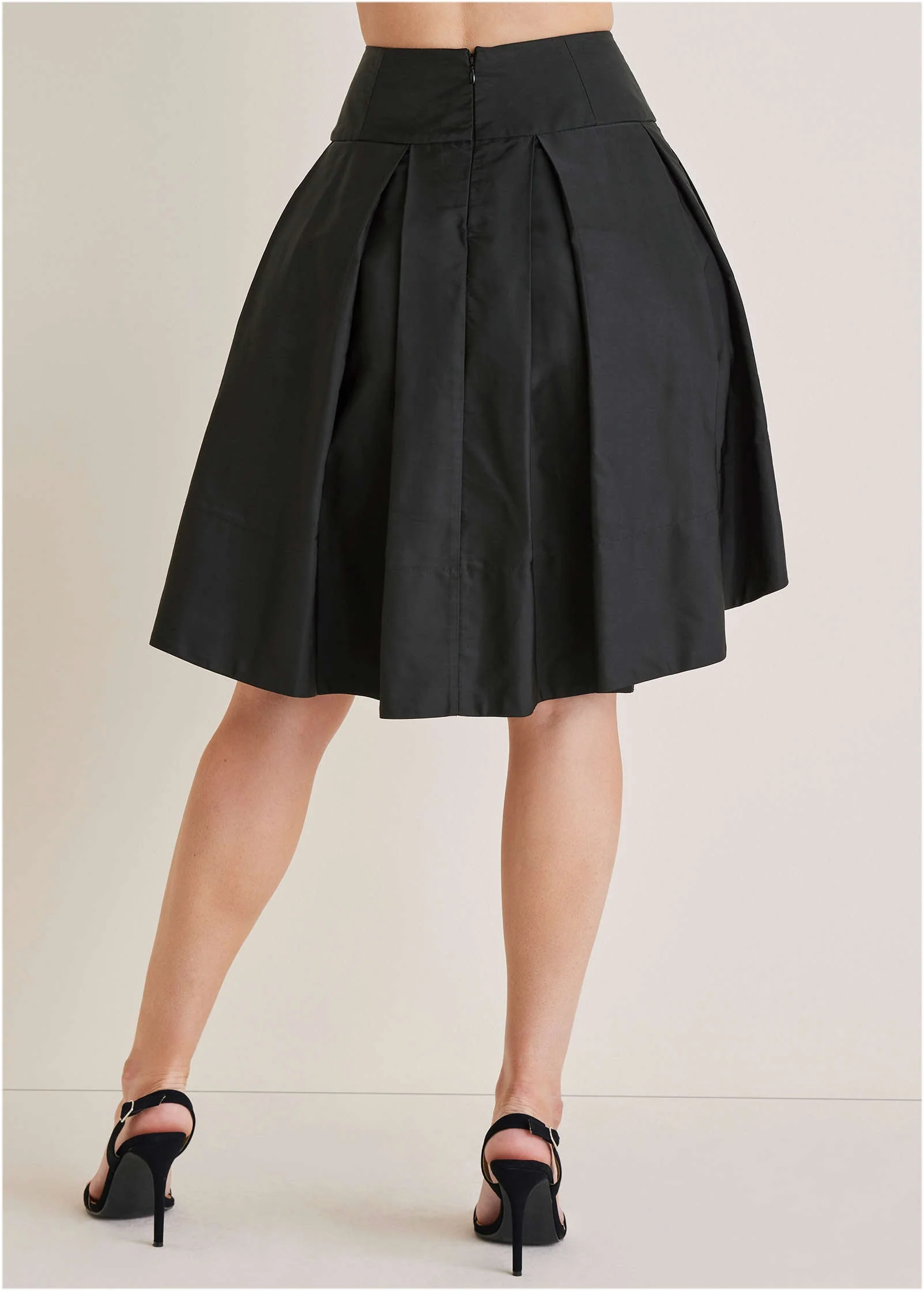 High-Low Bubble Skirt - Jet Black - Image 3