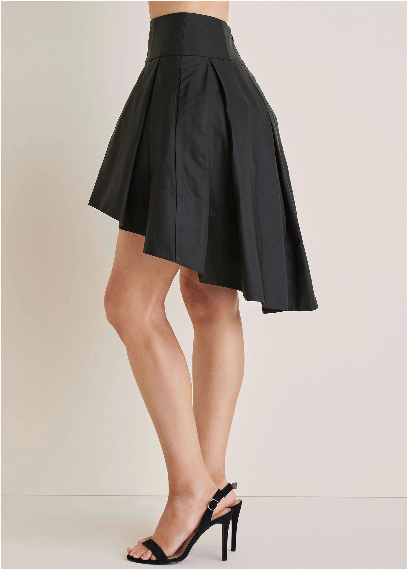 High-Low Bubble Skirt - Jet Black - Image 4
