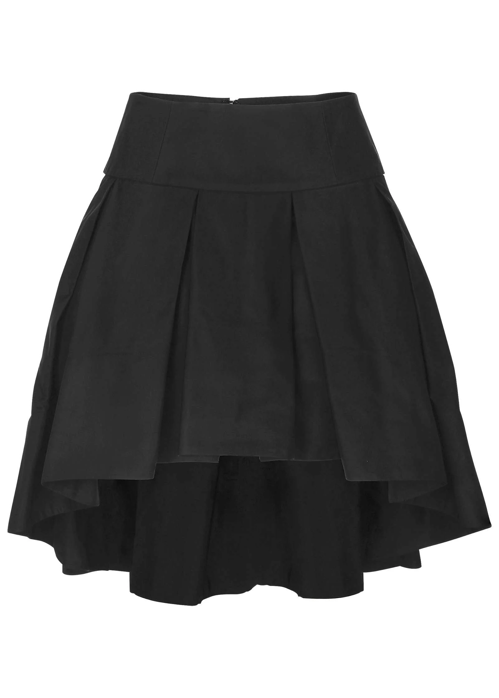 High-Low Bubble Skirt - Jet Black - Image 5