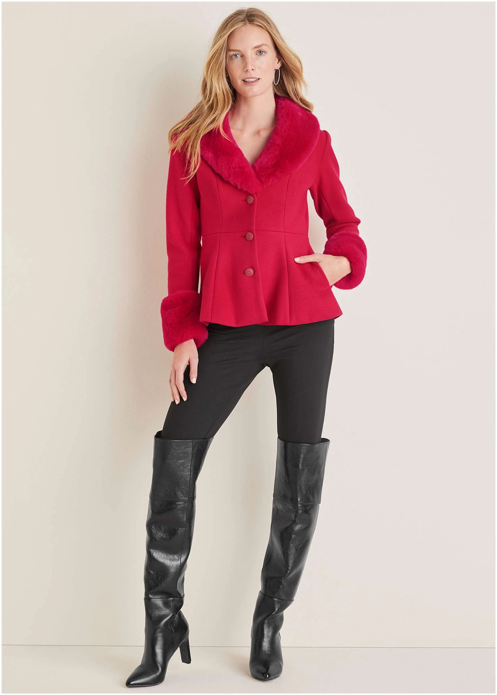 Over-The-Knee Boots - Jet Black - Image 5