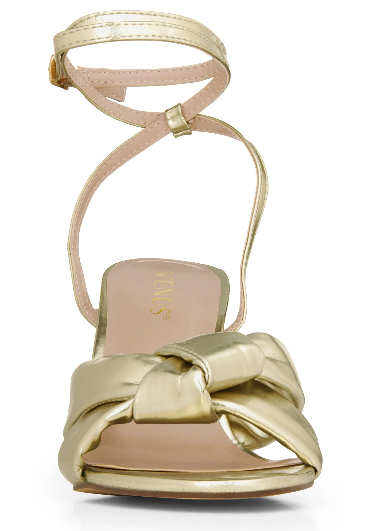 Knot Strap Heel - Gold - Image 3
