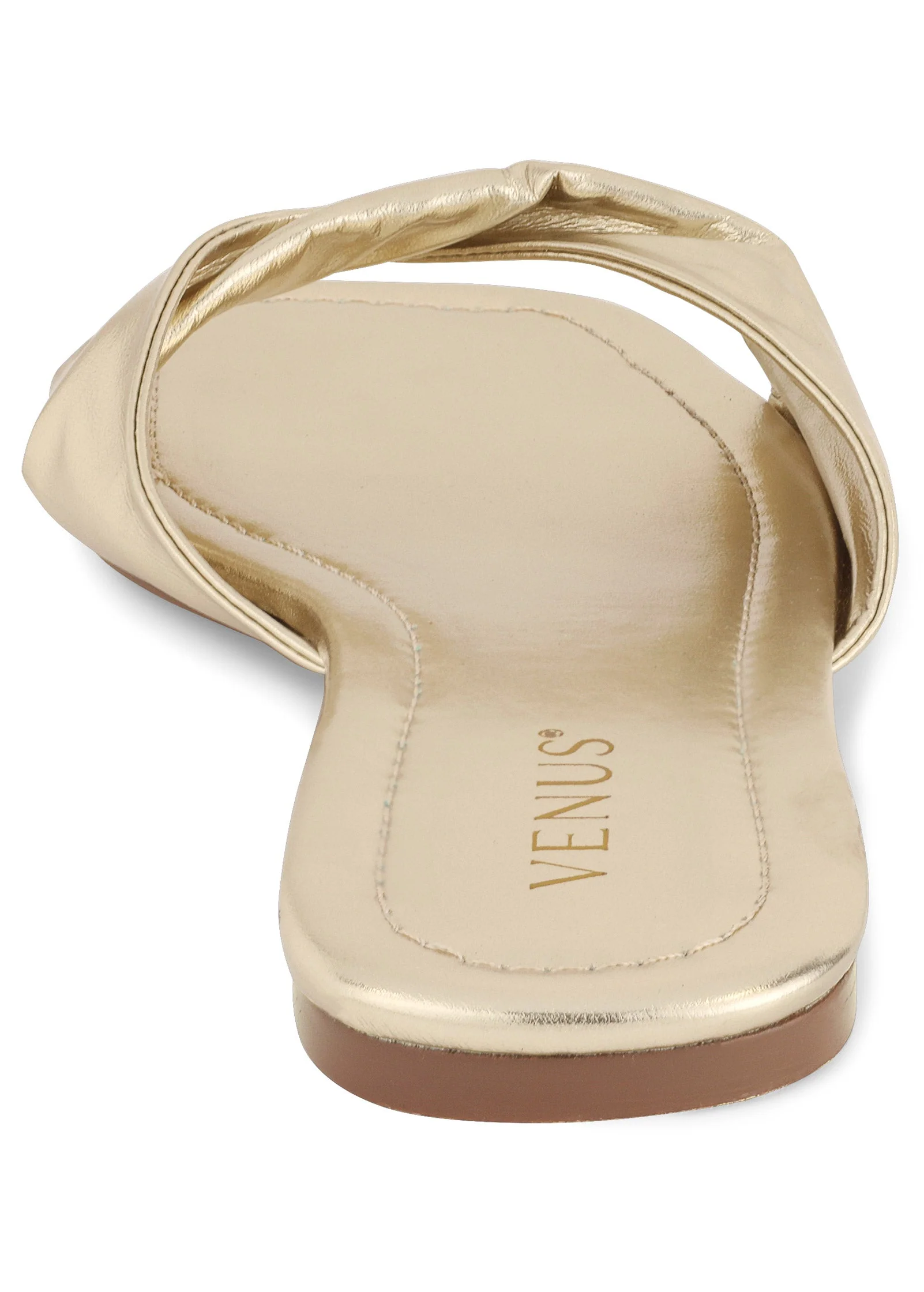 Twist Flat Sandal - Gold - Image 4
