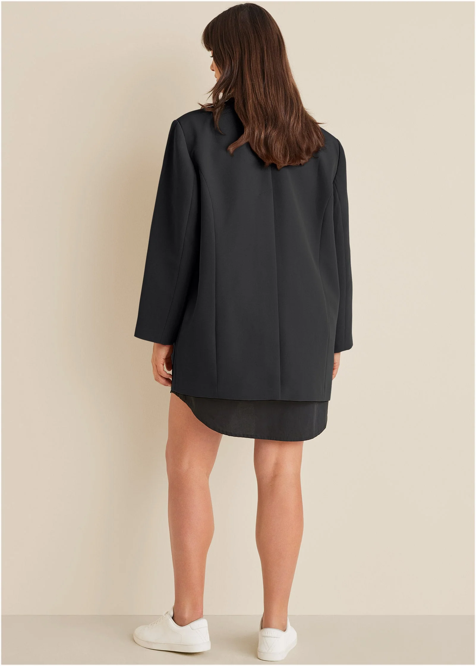 Oversized Blazer - Jet Black - Image 9