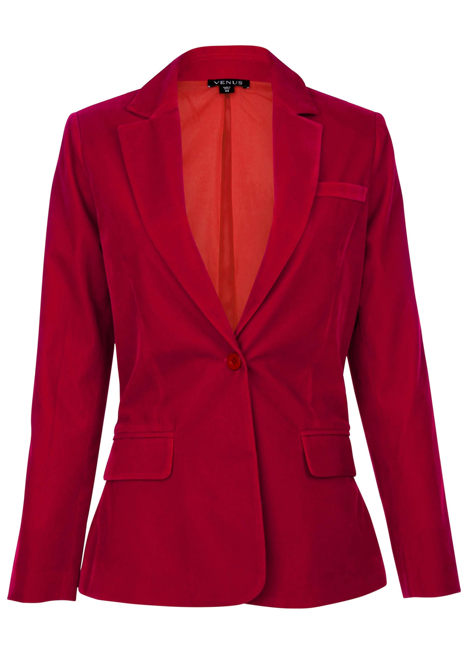 Velvet Blazer - Red - Image 5