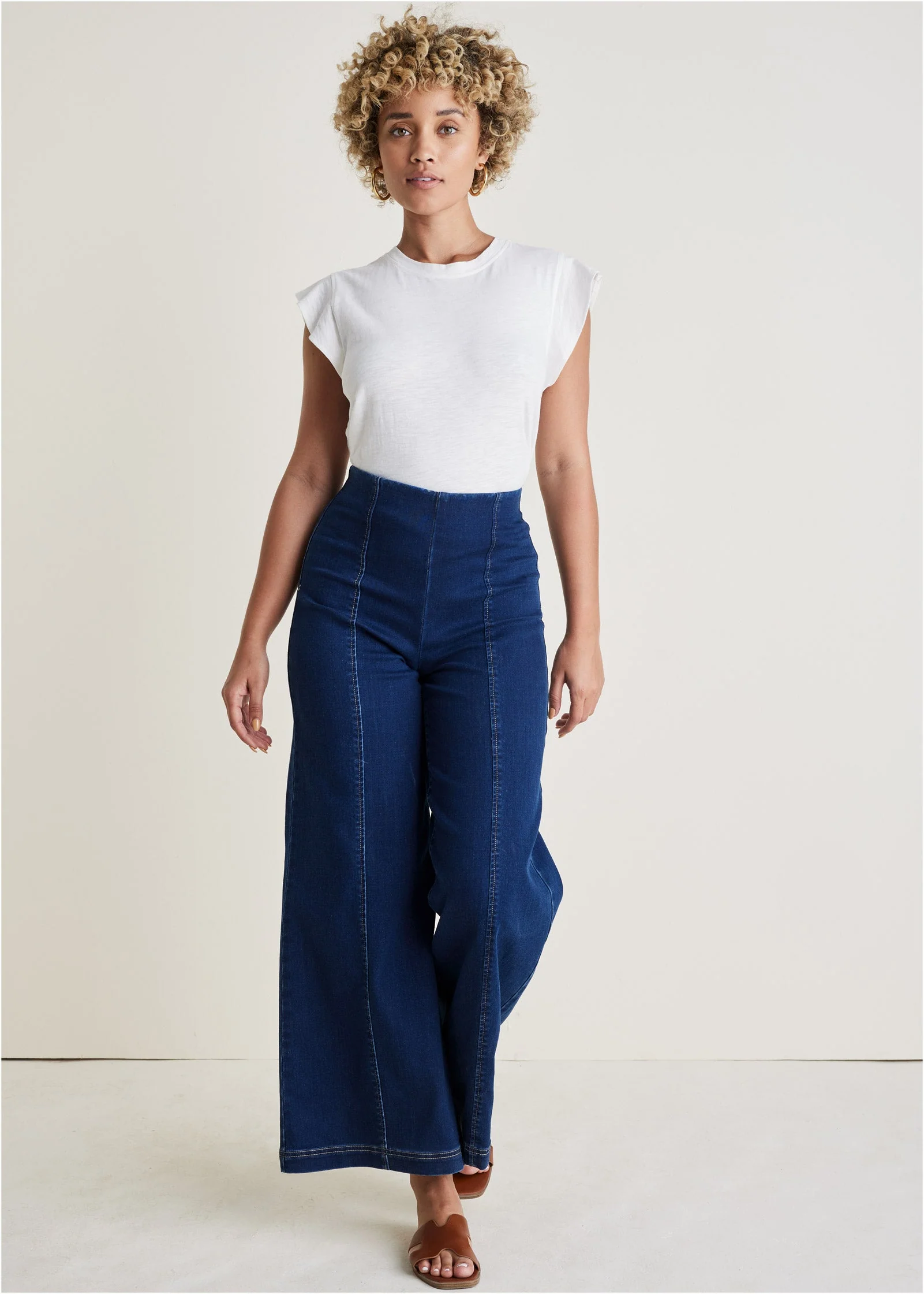 Ruffle Sleeve Tee - Cloud Dancer - Image 2