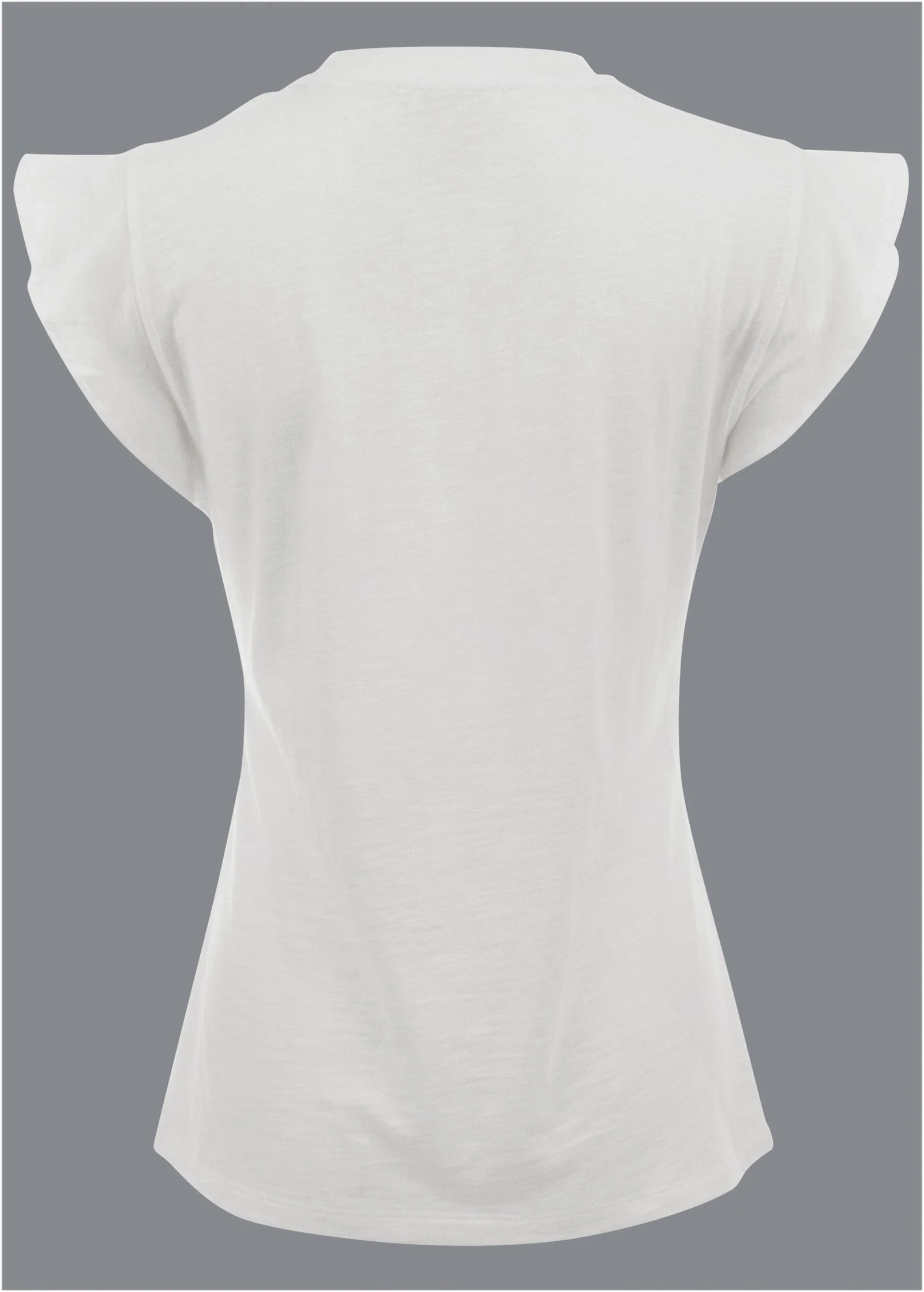 Ruffle Sleeve Tee - Cloud Dancer - Image 5