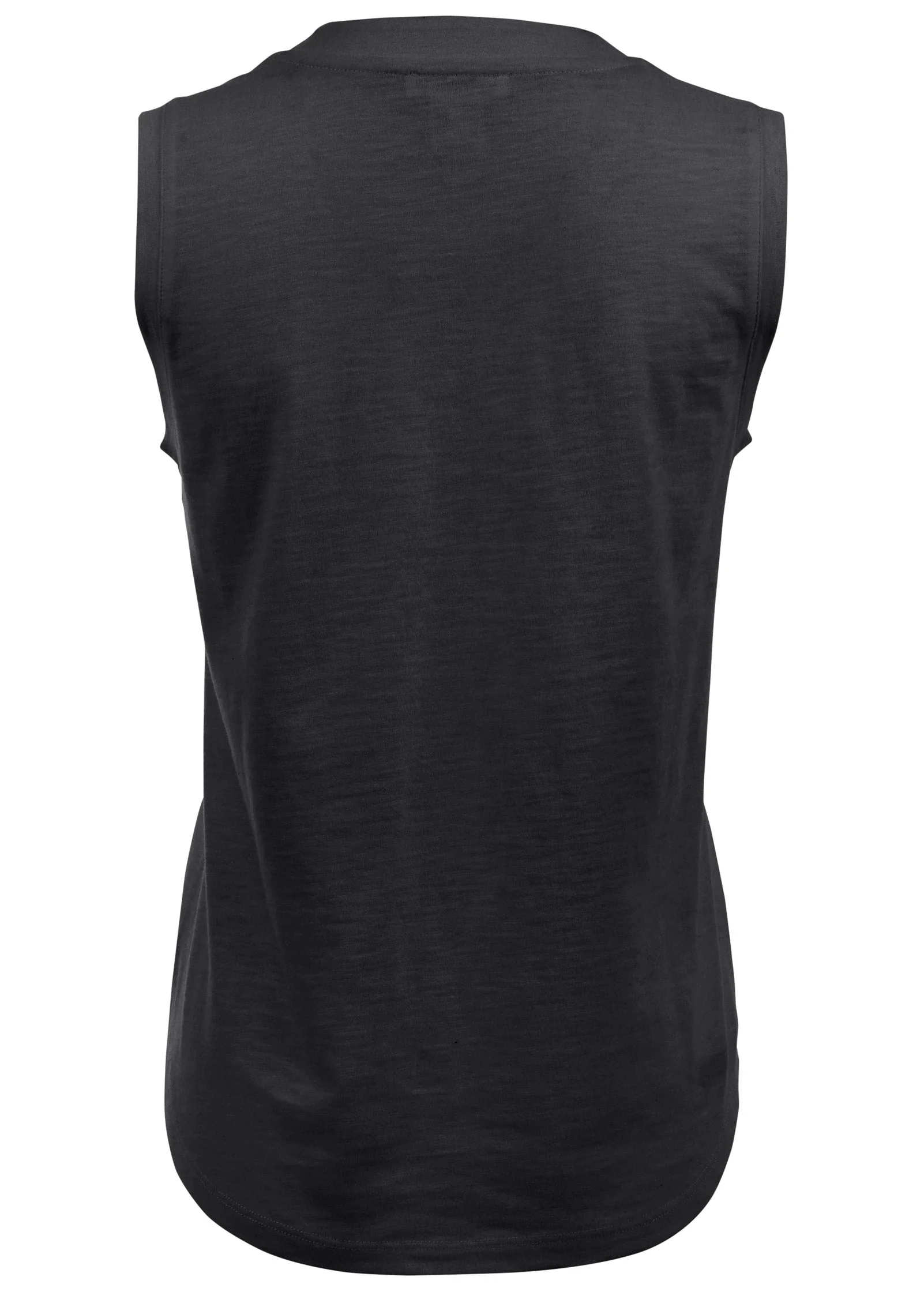 V-Neck Shirred Tank - Jet Black - Image 5