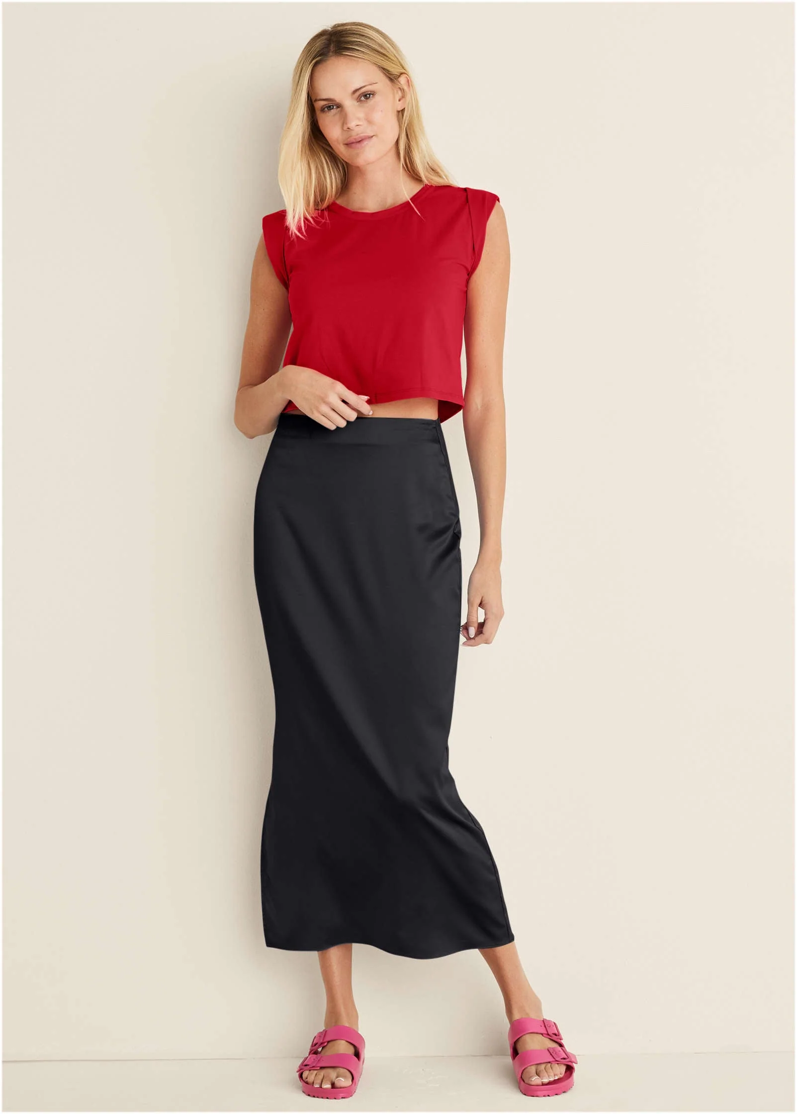 Cap Sleeve Tee - Red