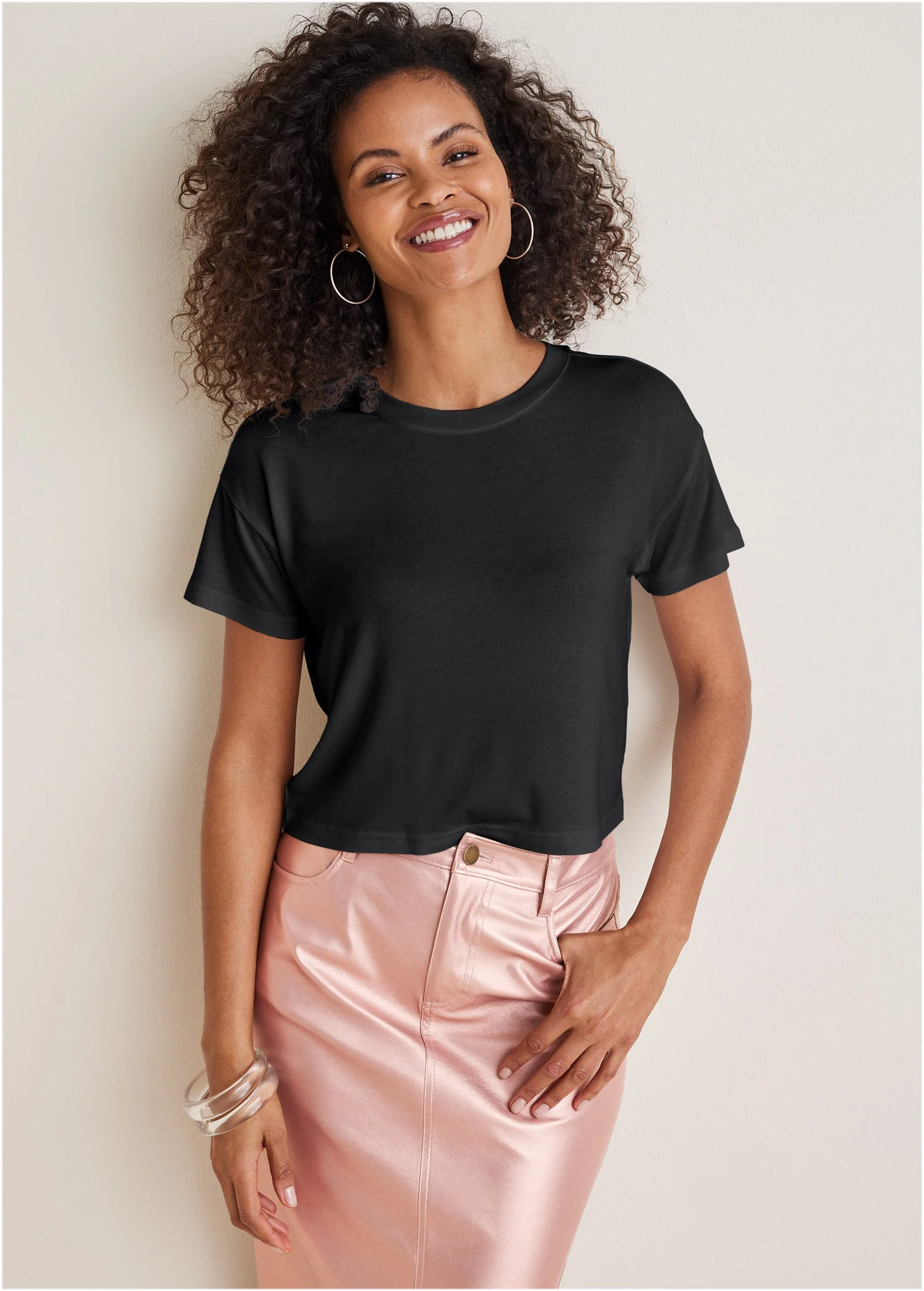Crew Neck Tee - Jet Black