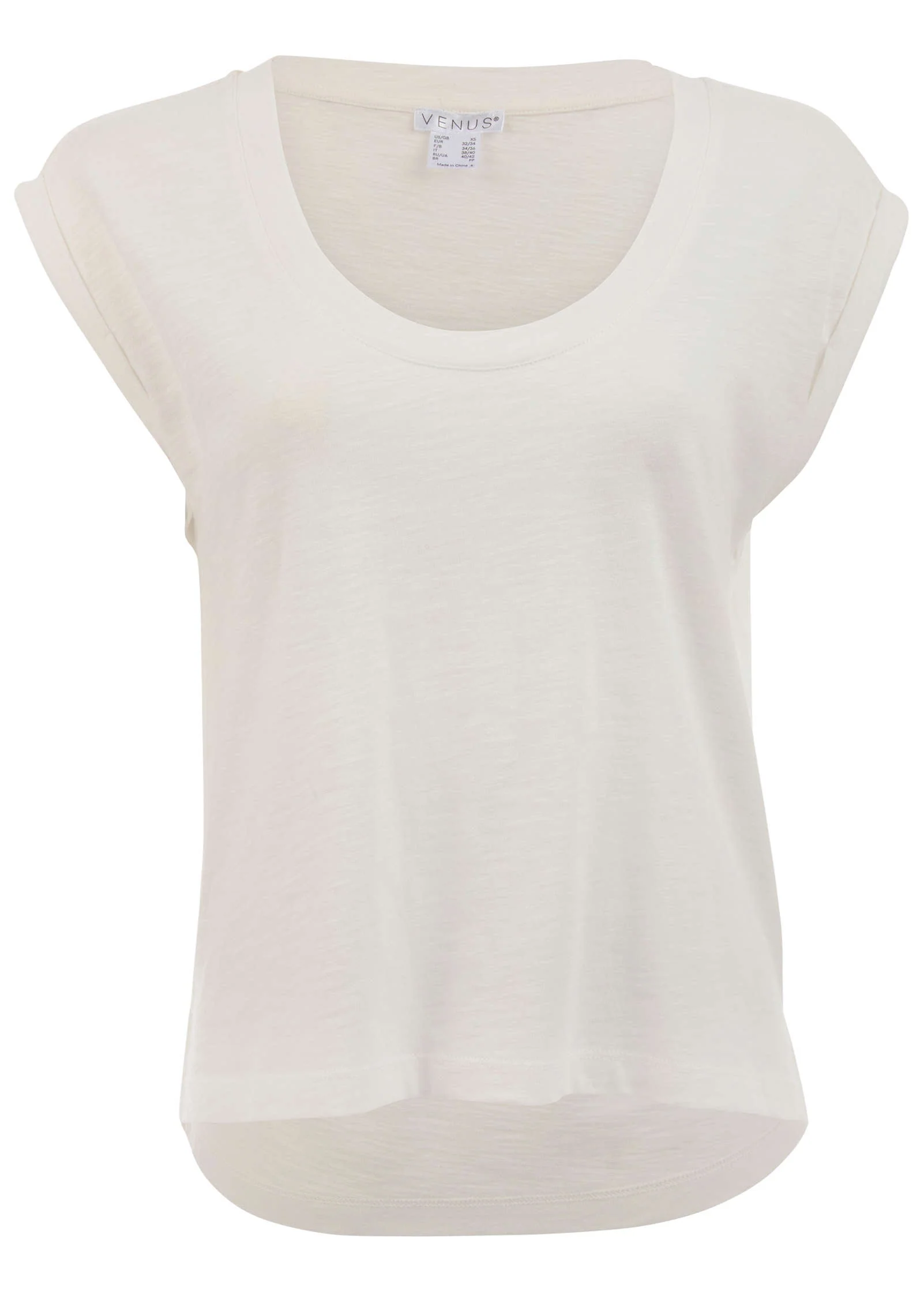 Scoop Neck Tee - Cloud Dancer - Image 4