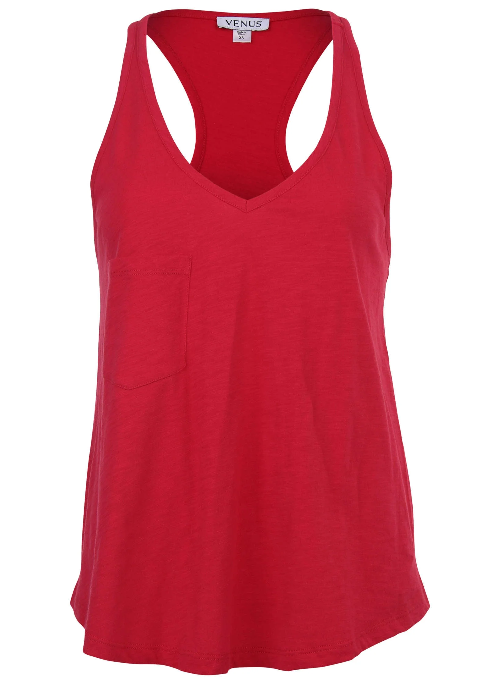 Racerback Pocket Tank - Dark Pink - Image 4