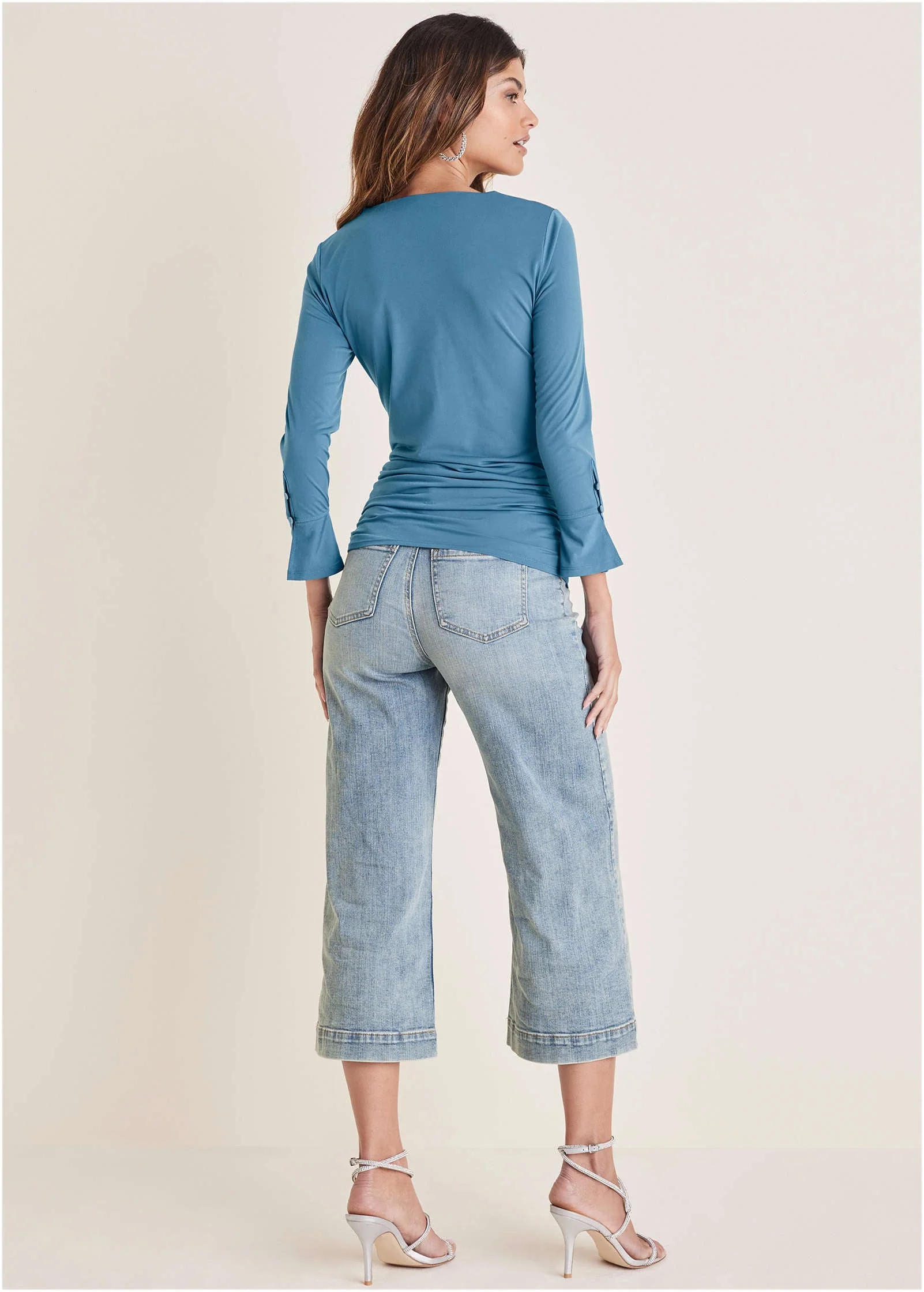 Cowl Neck Blouse - Niagara - Image 2