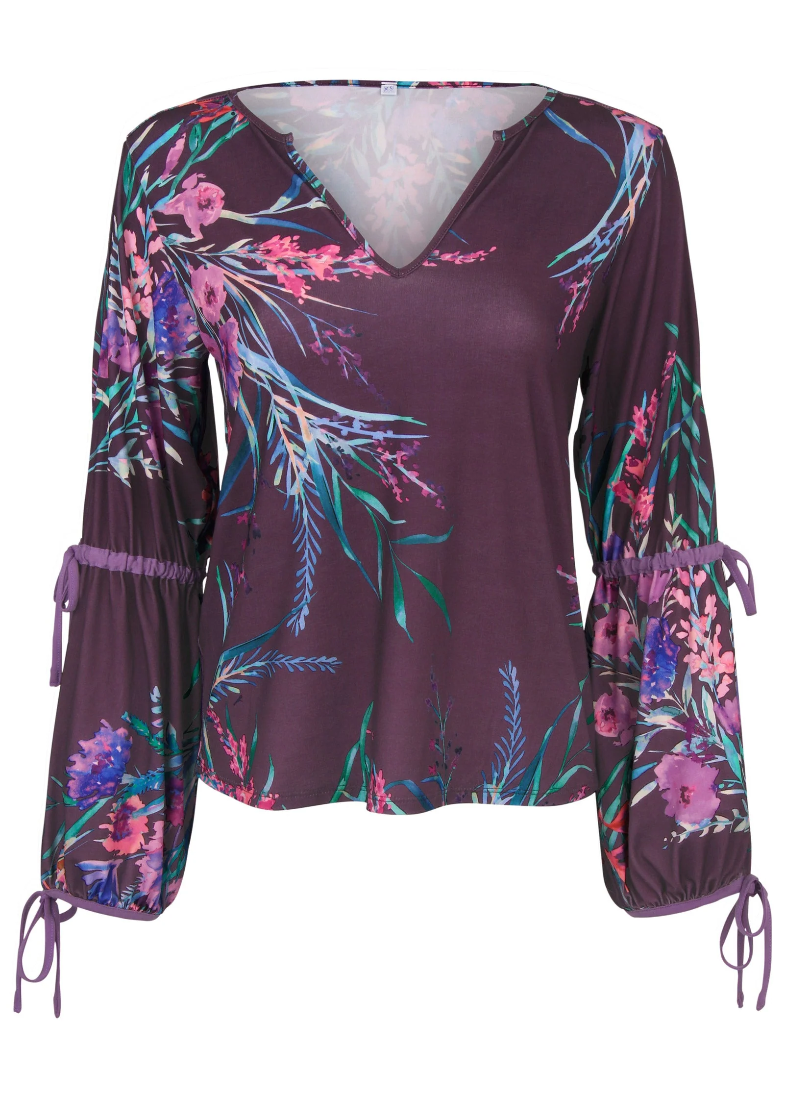 Tie Sleeve Blouse - Regal Wildflowers - Image 3