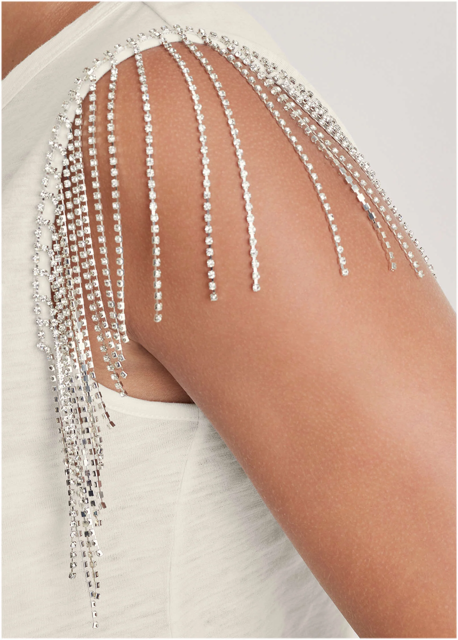 Diamond Fringe Tank Top - Cloud Dancer - Image 4