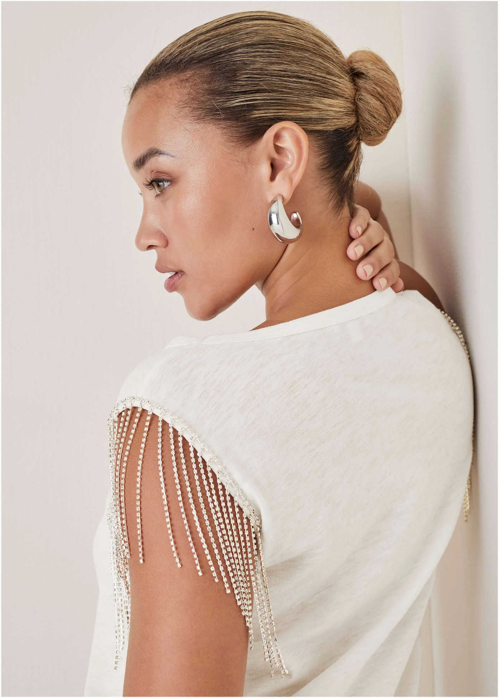Diamond Fringe Tank Top - Cloud Dancer - Image 5