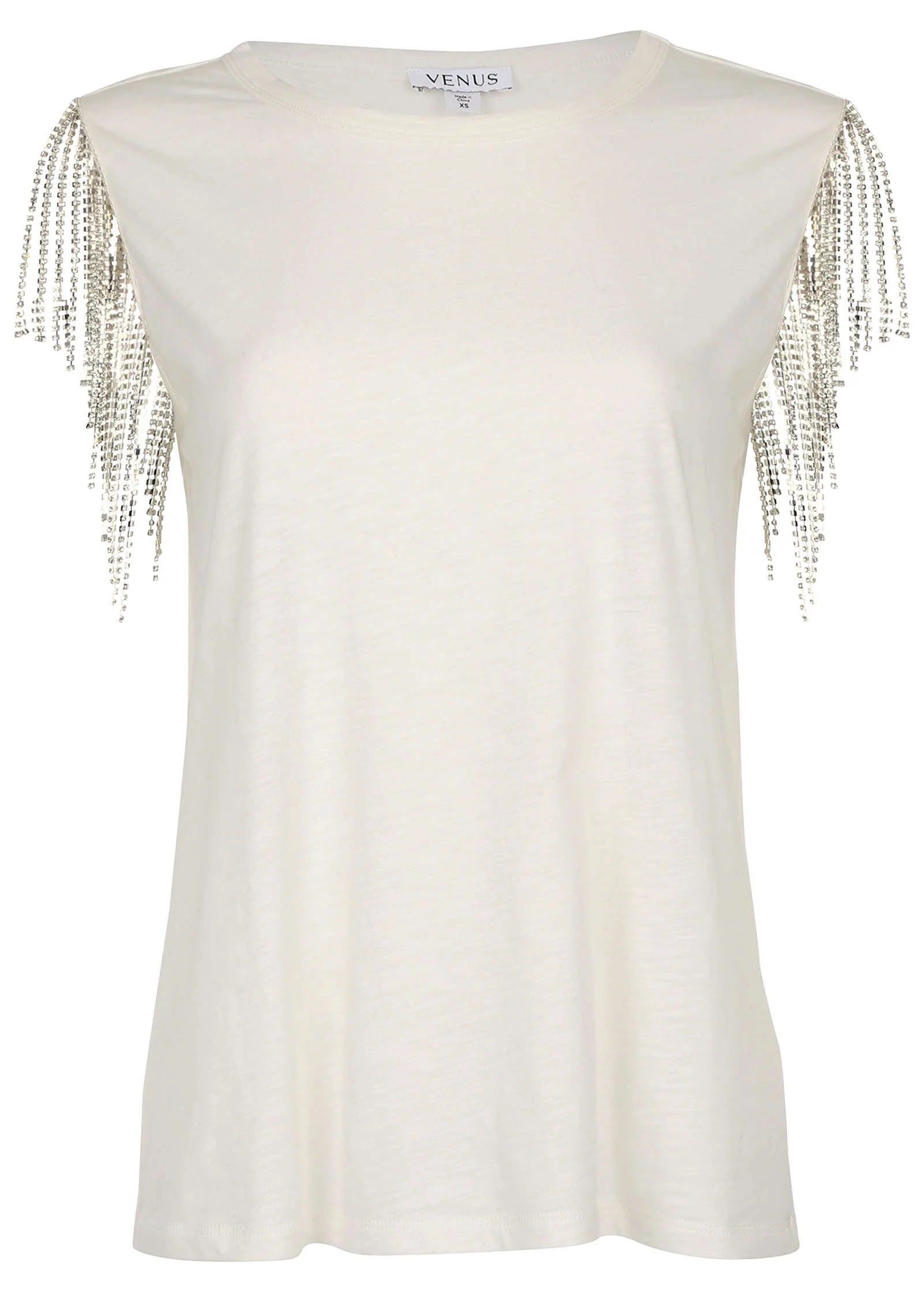 Diamond Fringe Tank Top - Cloud Dancer - Image 6