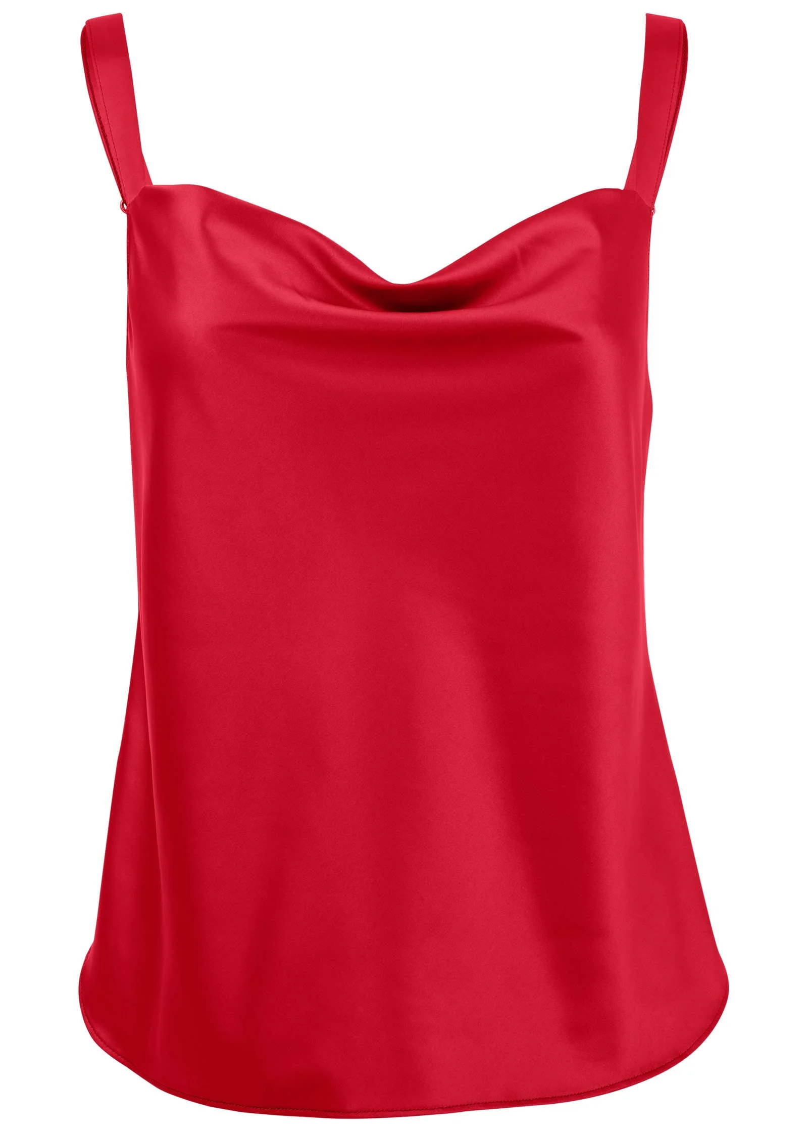 Cowl Neck Tank - Red - Image 4