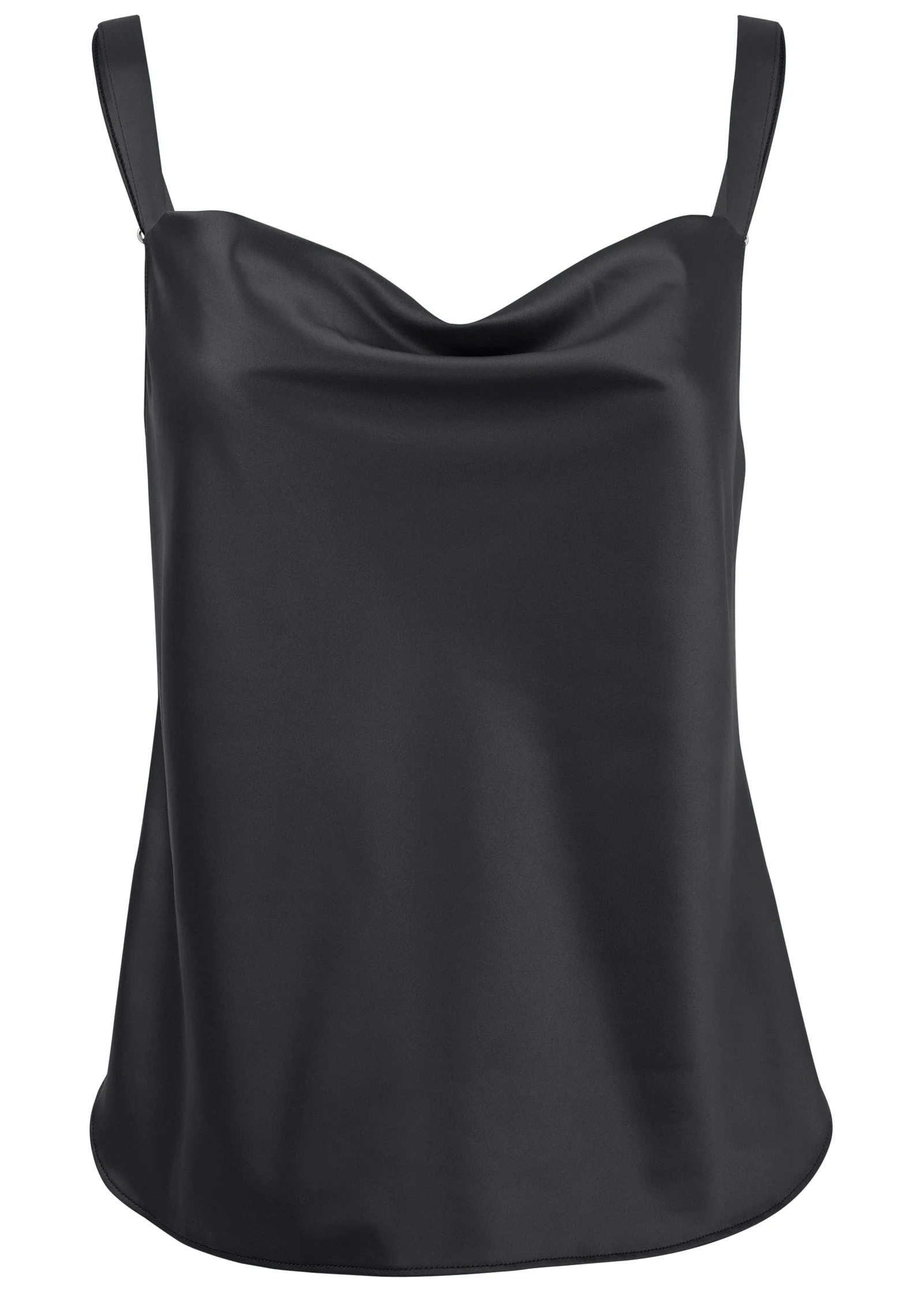 Cowl Neck Tank - Jet Black - Image 4