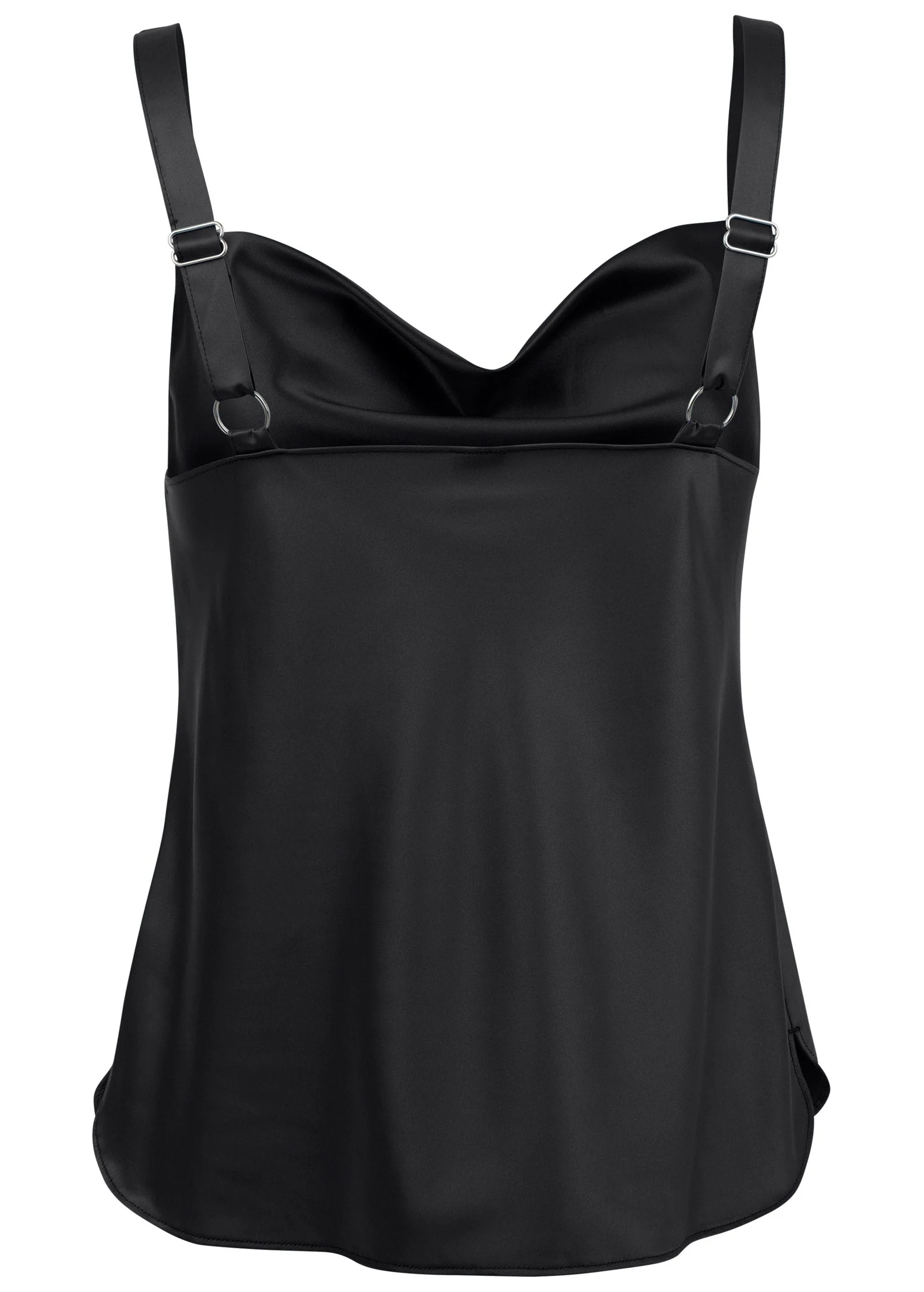 Cowl Neck Tank - Jet Black - Image 5