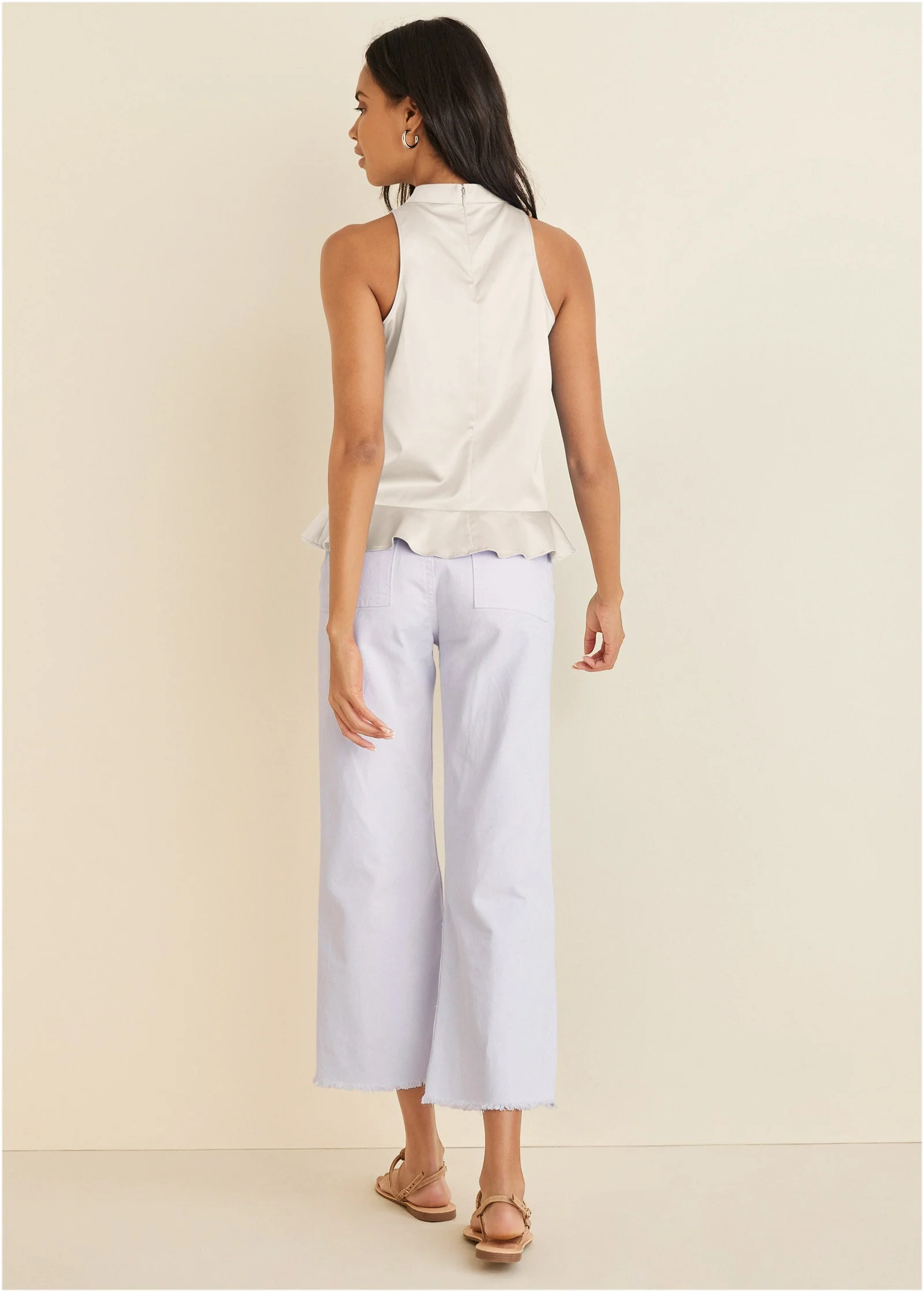 Peplum Top - Off White - Image 2