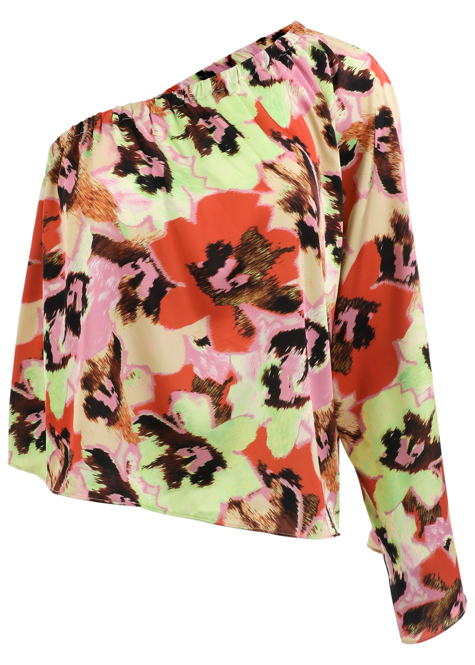 One Shoulder Top - Blurred Bouquet - Image 5