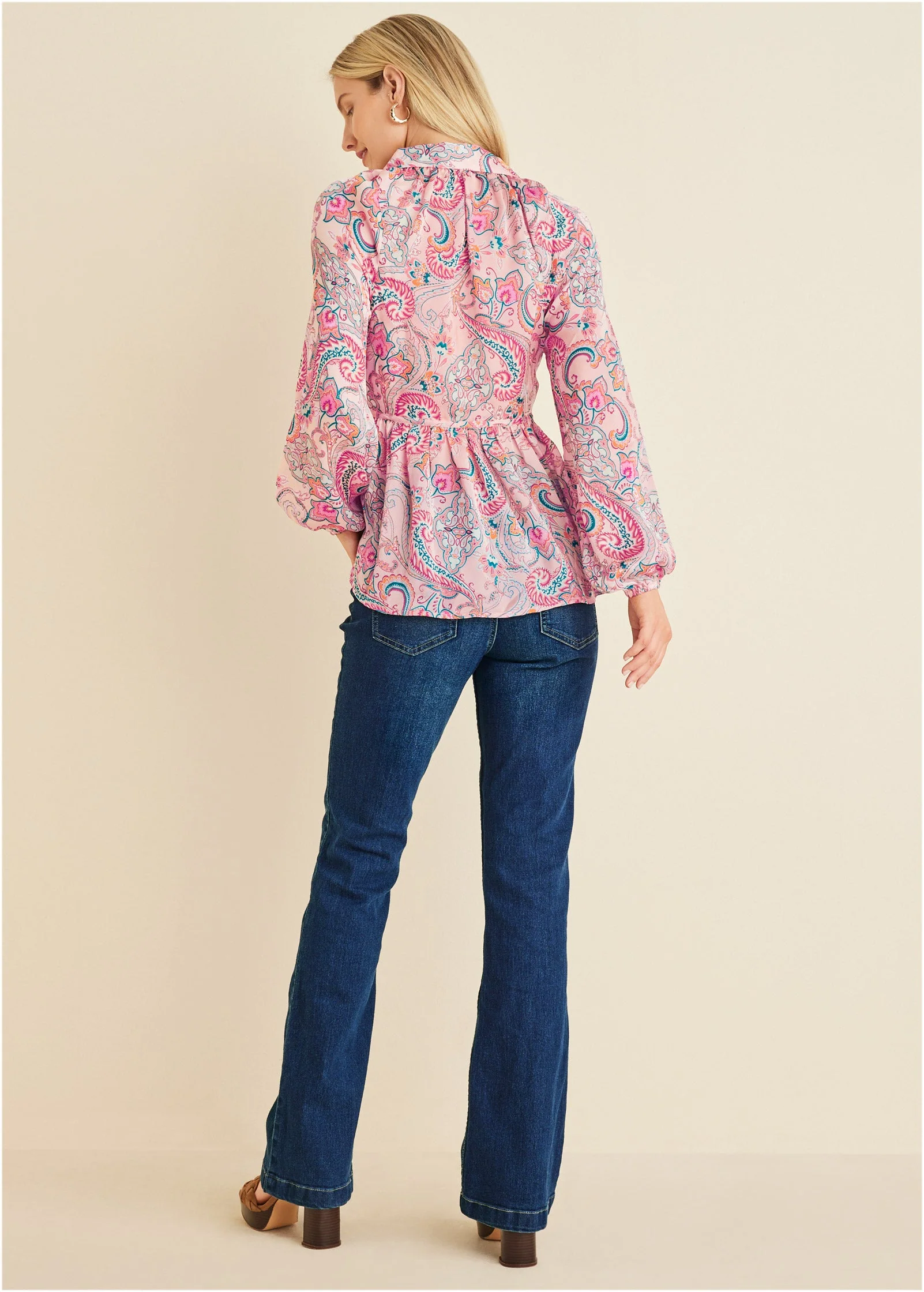 High-Low Blouse - Venetian Paisley - Image 2