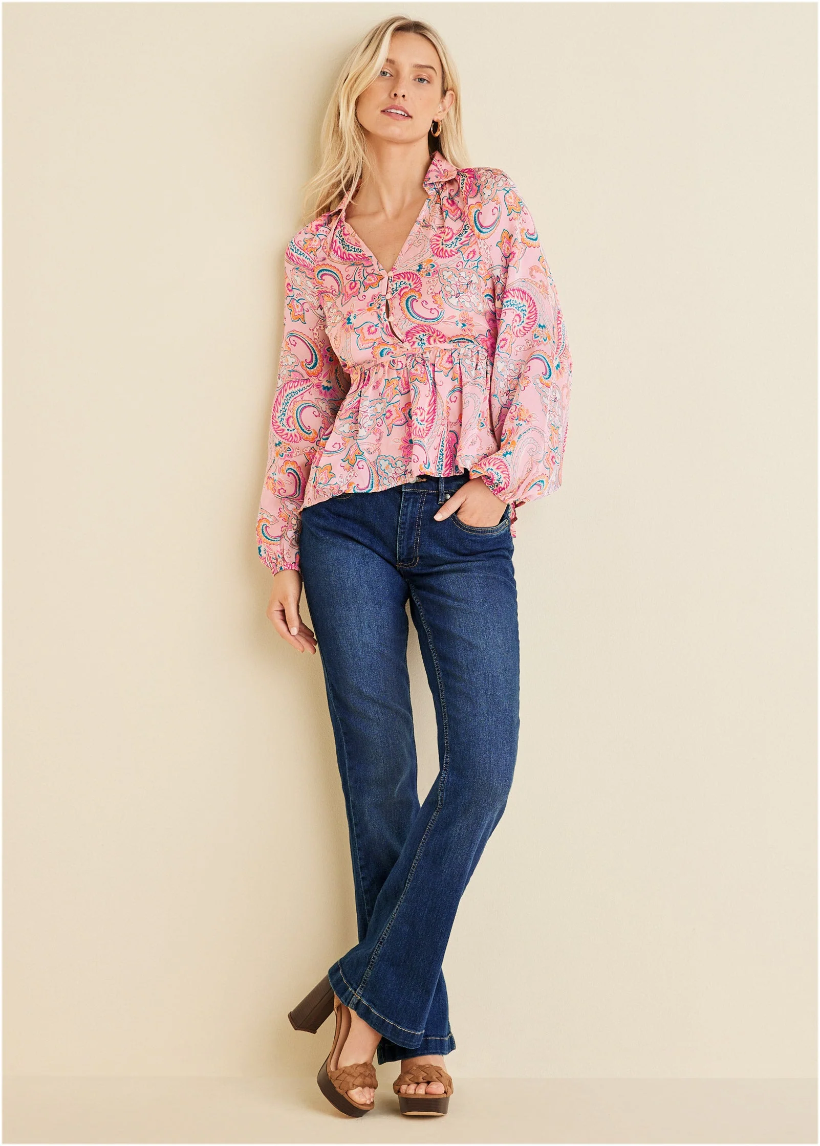 High-Low Blouse - Venetian Paisley - Image 3