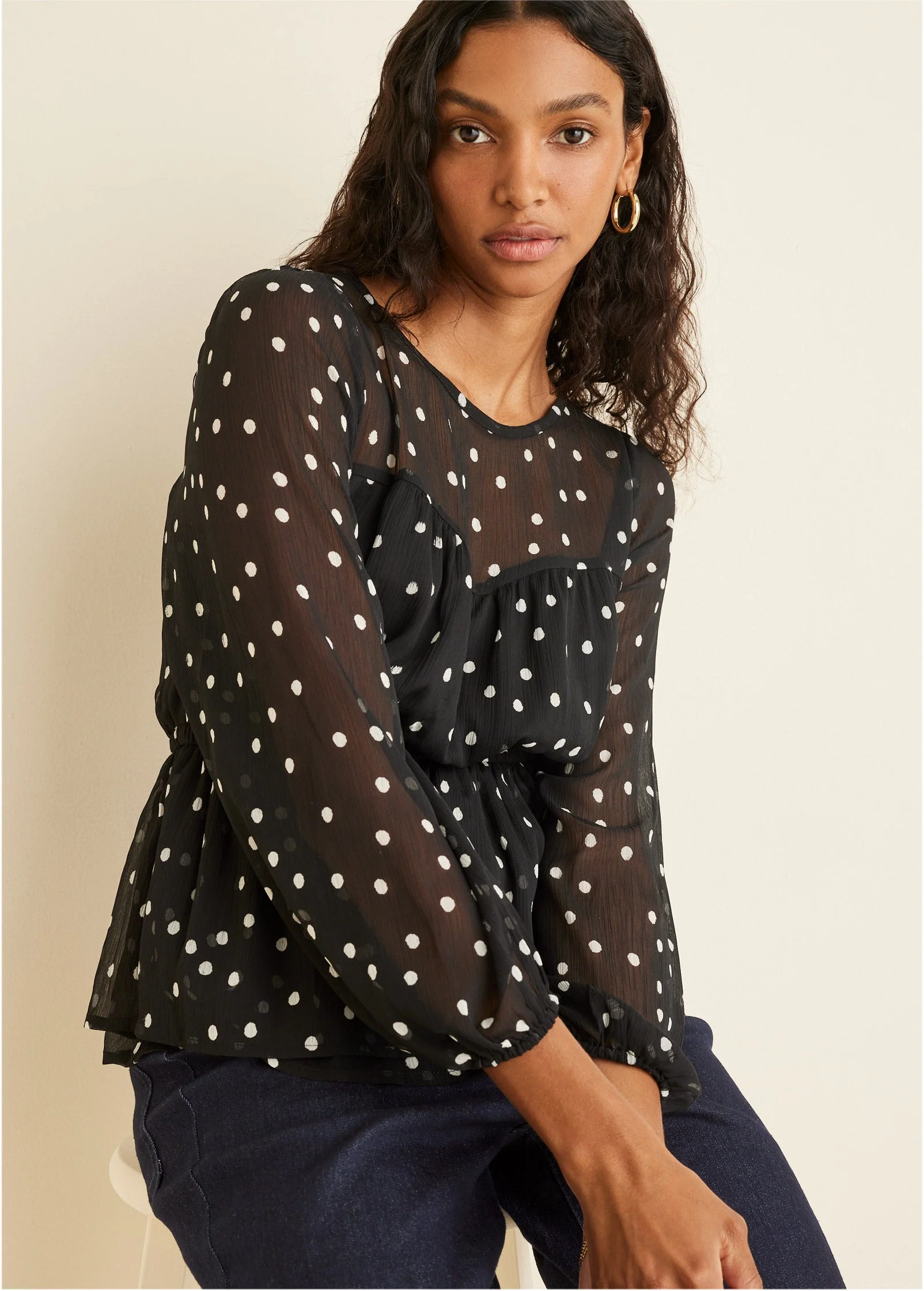 Sheer Beauty Blouse - Dolce Vita Dot - Image 5