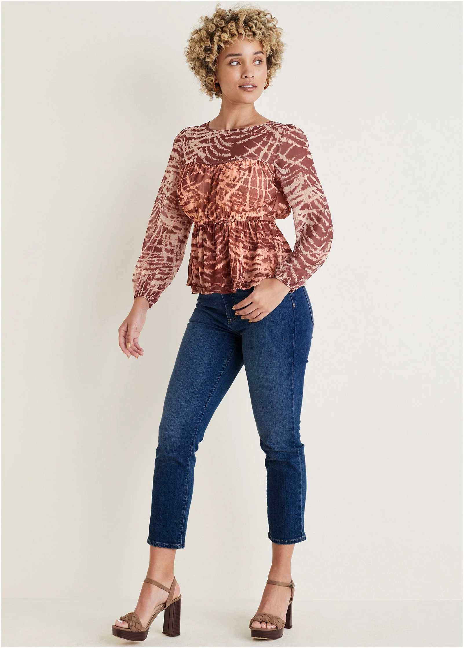Sheer Beauty Blouse - Mystic Palm - Image 2