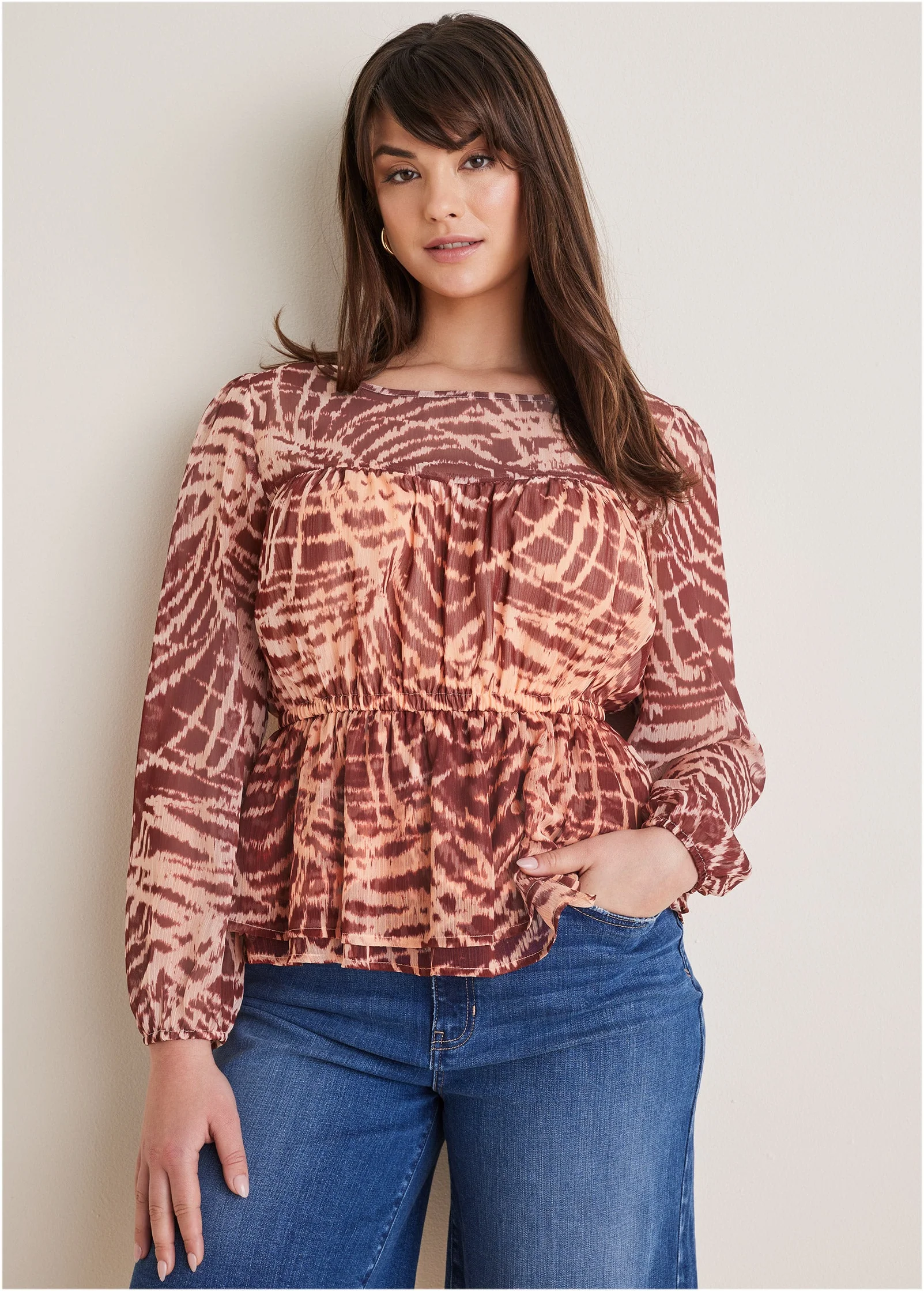 Sheer Beauty Blouse - Mystic Palm - Image 5