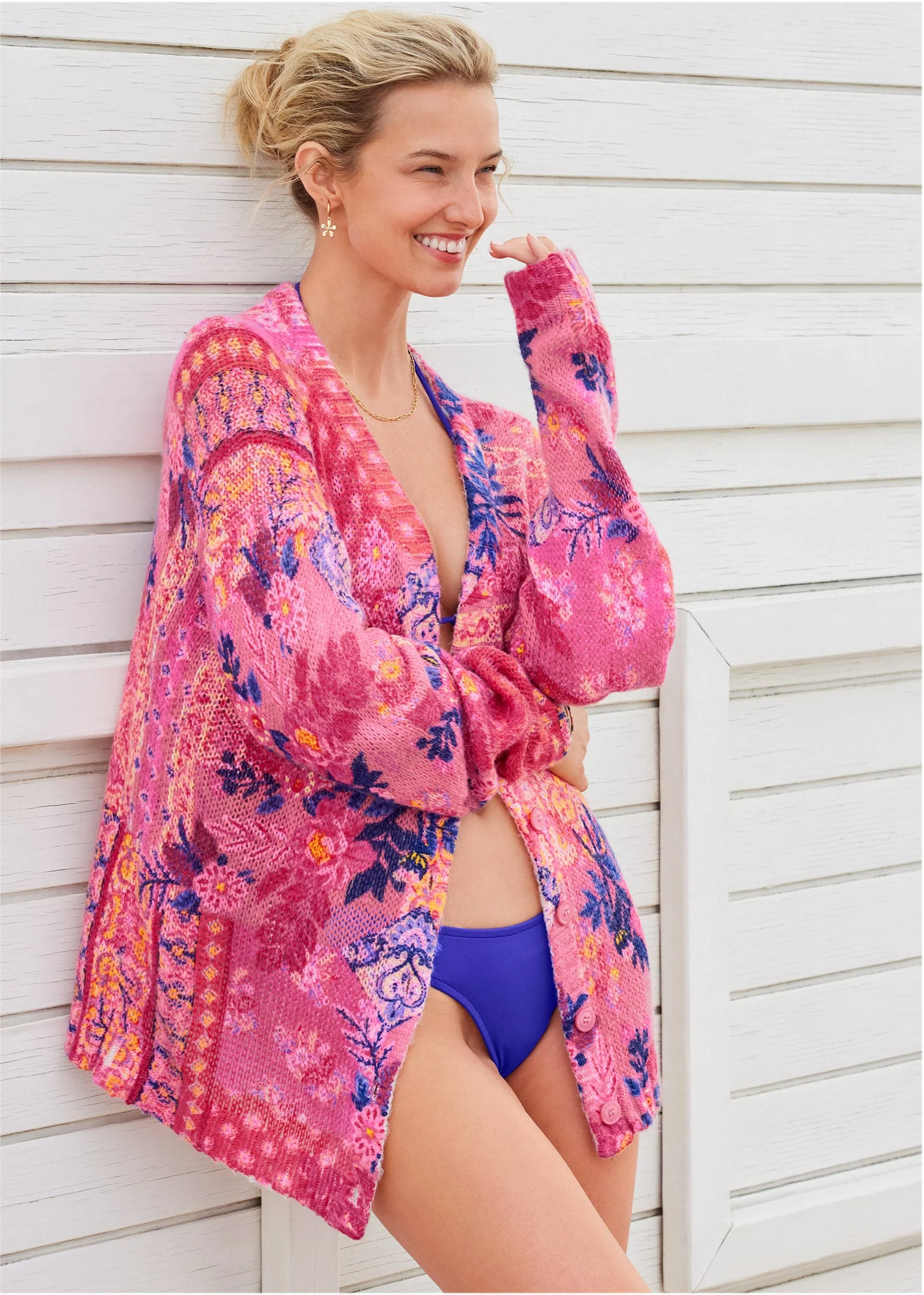 Button-Up Cardigan - Sunset Medley - Image 10