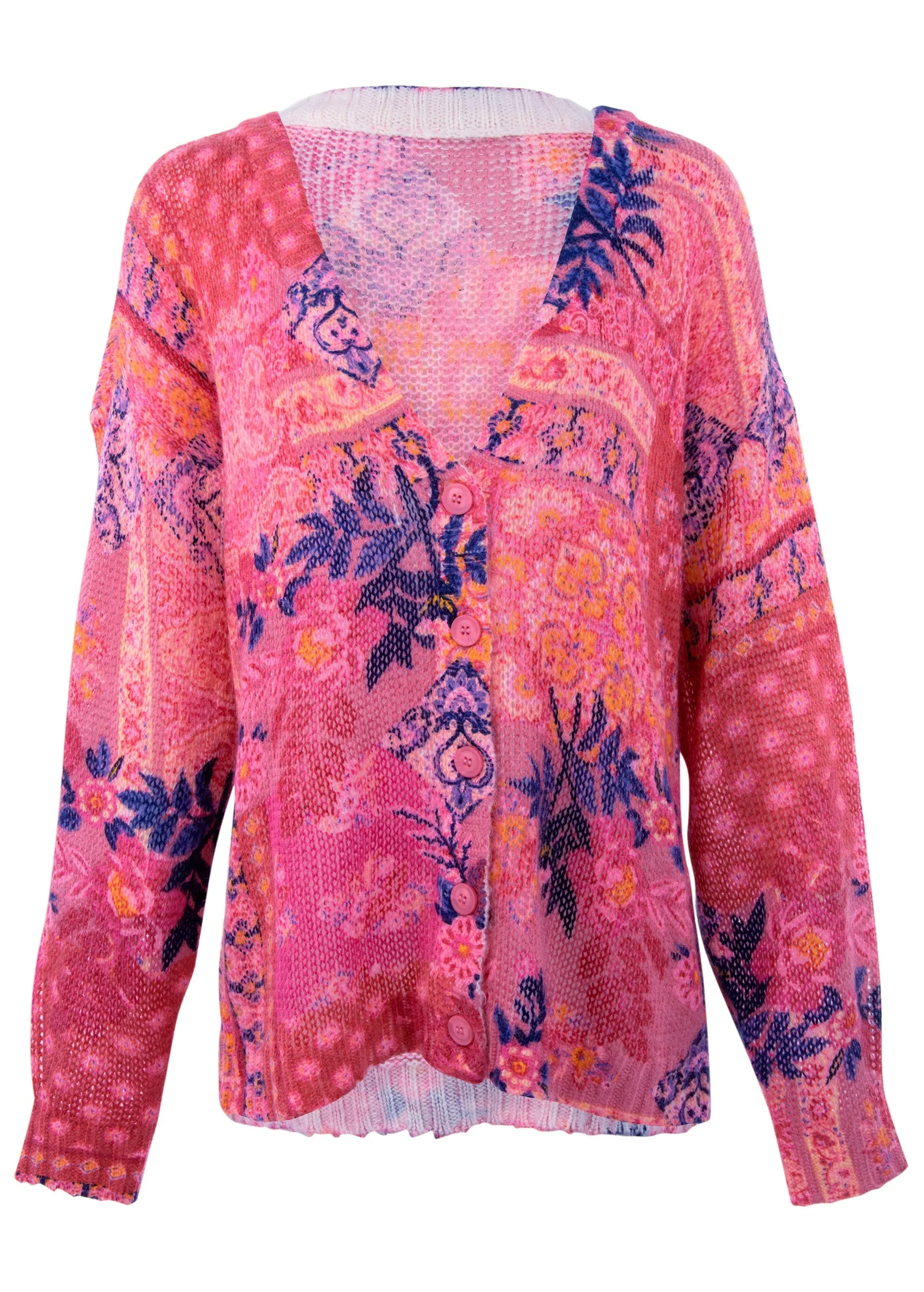 Button-Up Cardigan - Sunset Medley - Image 3