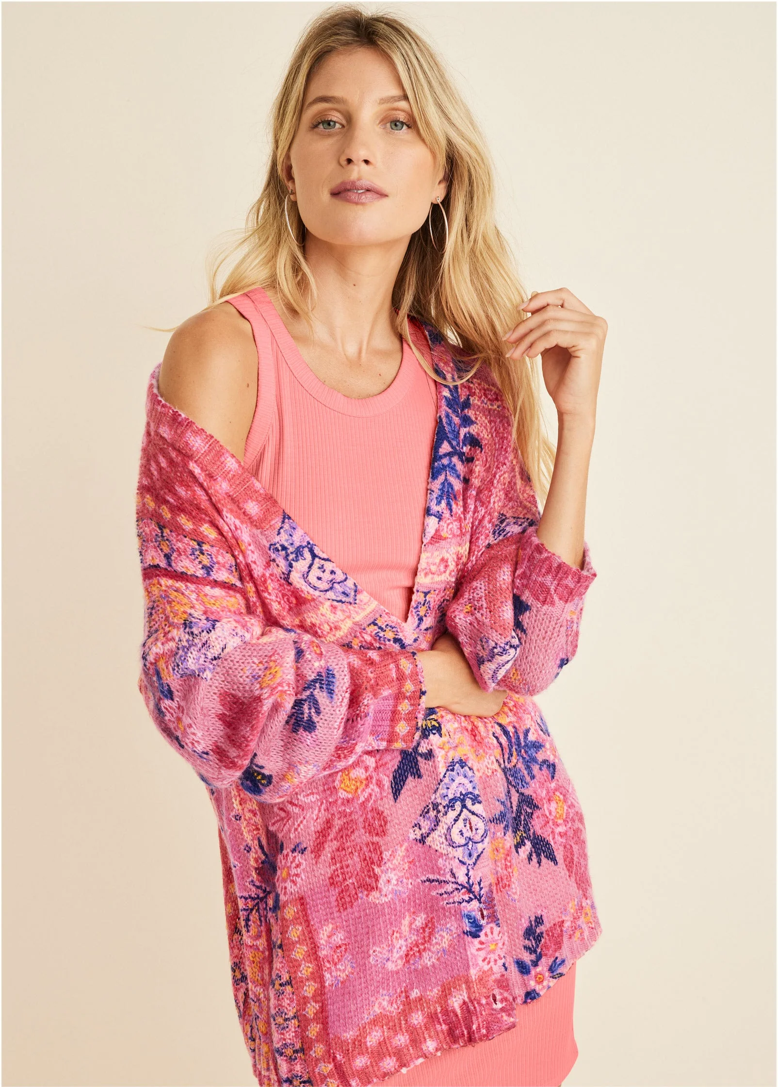 Button-Up Cardigan - Sunset Medley - Image 5