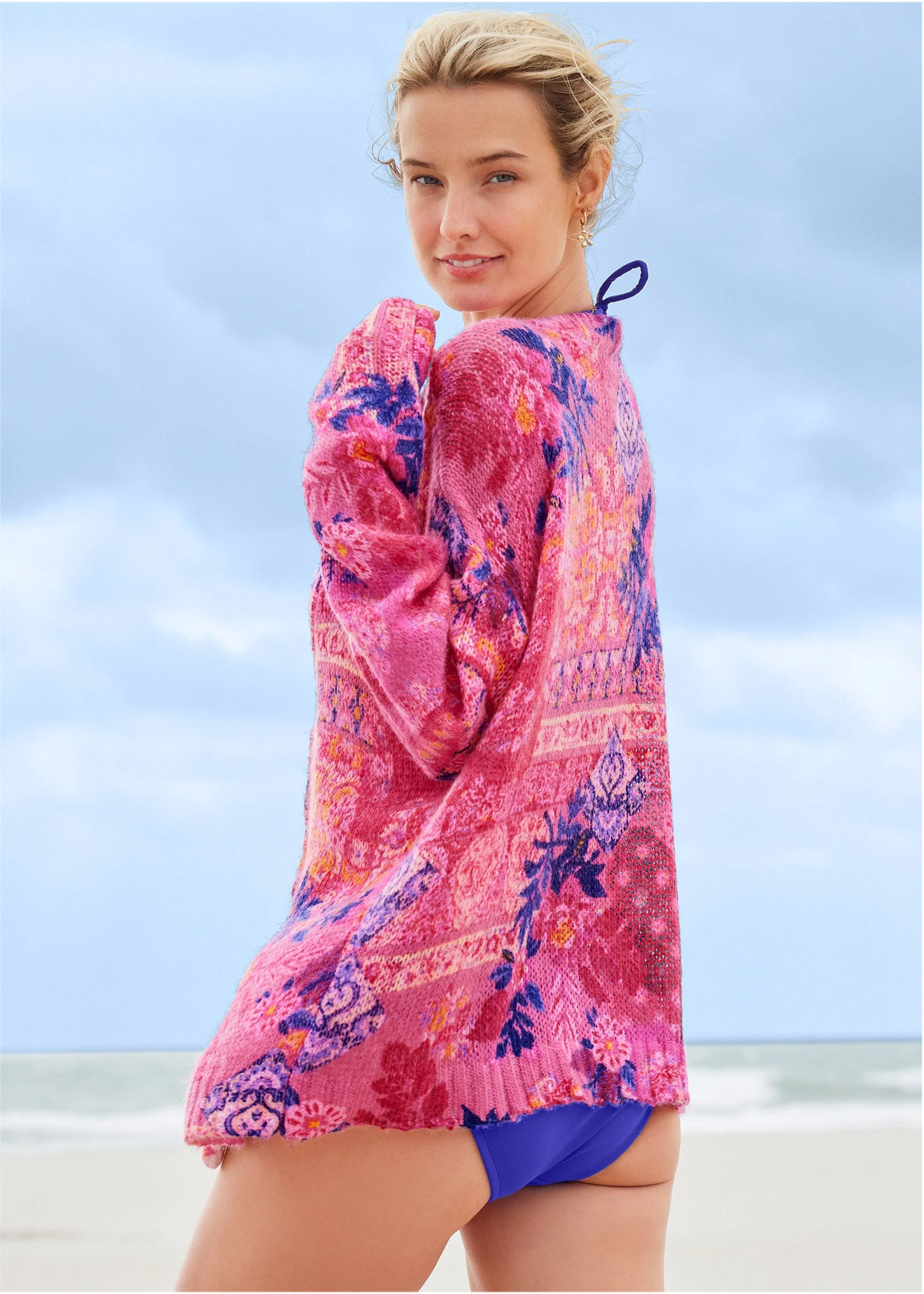 Button-Up Cardigan - Sunset Medley - Image 8