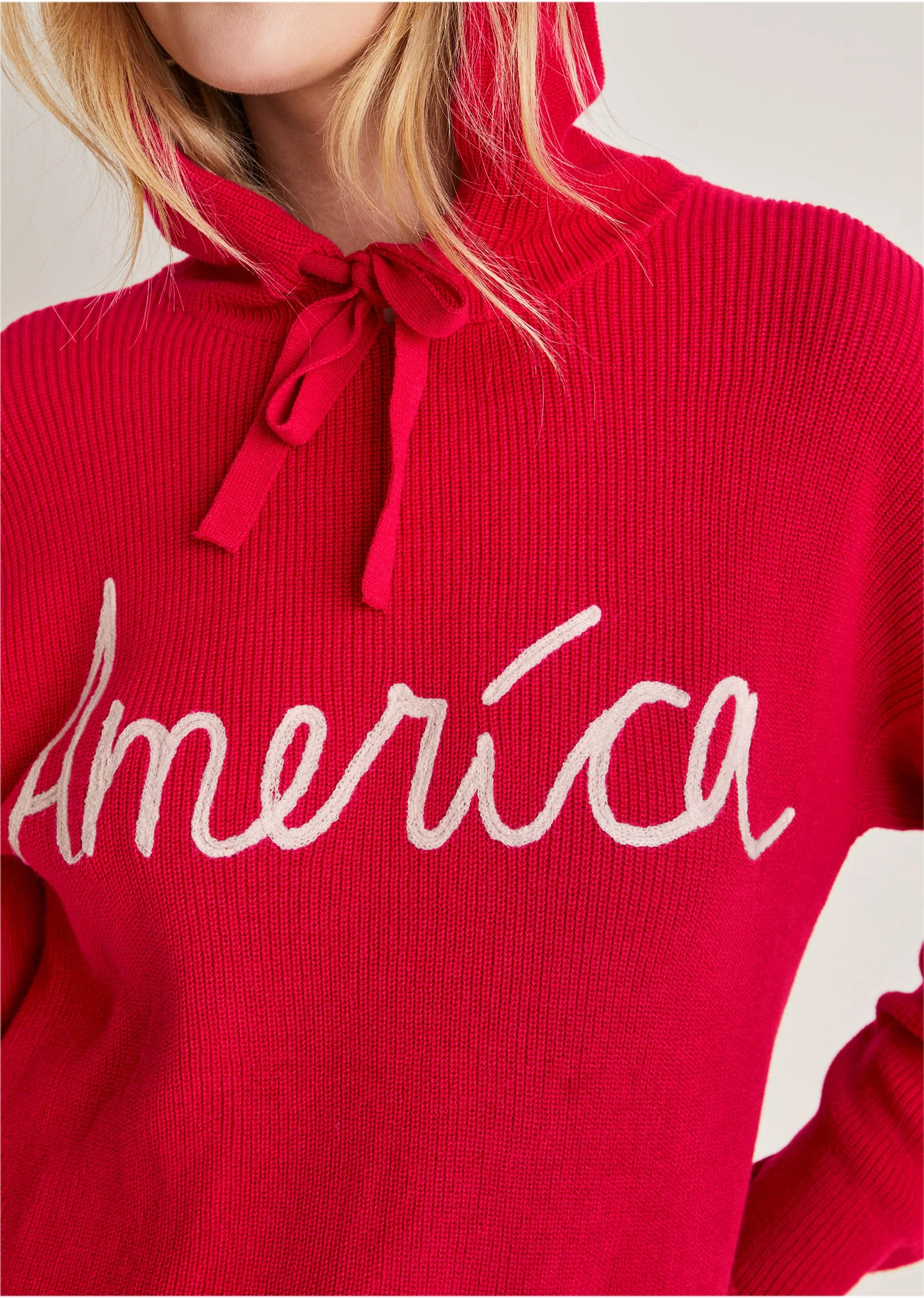 America Hoodie Sweater - Racing Red Multi - Image 4