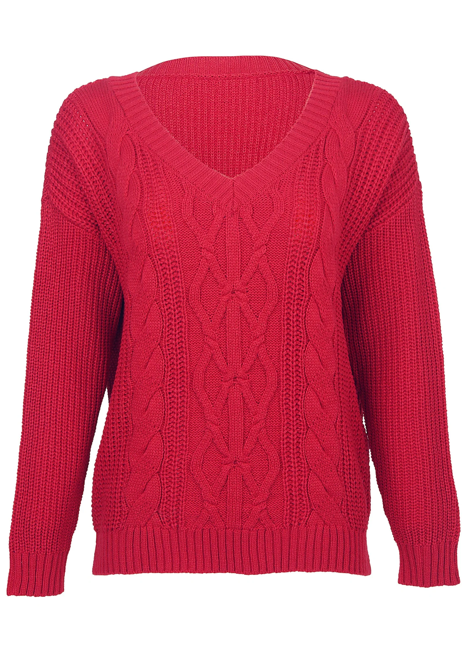Cable Knit Sweater - Barberry - Image 5