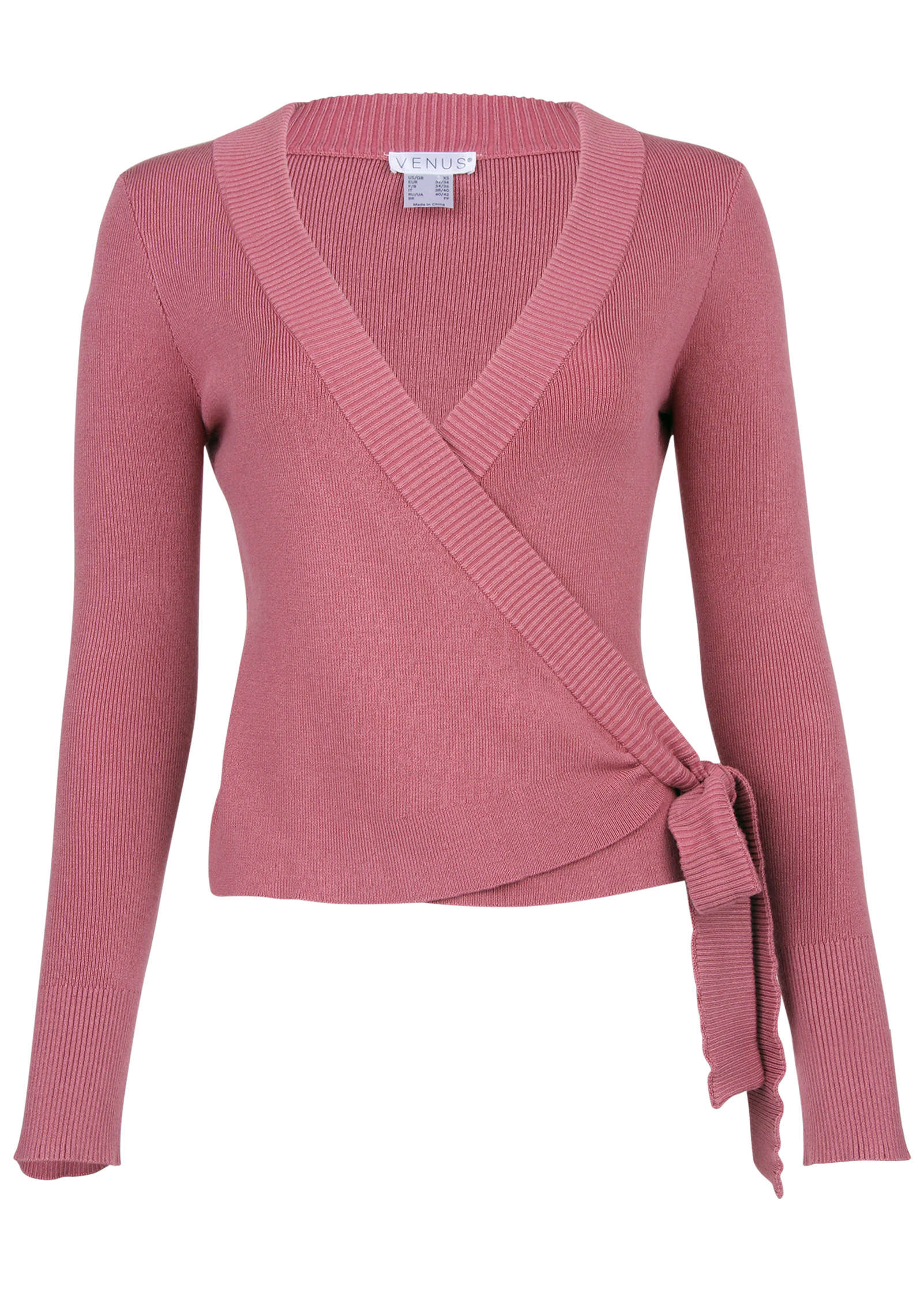 Wrap Sweater - Heather Rose - Image 3