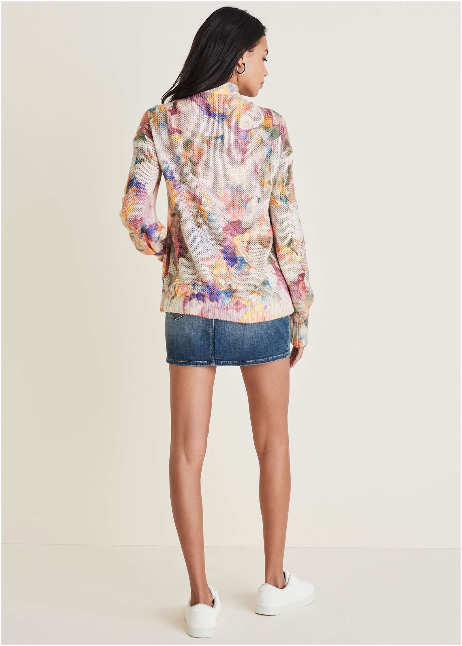 Light Weight Cardigan - Digital Wildflowers - Image 3