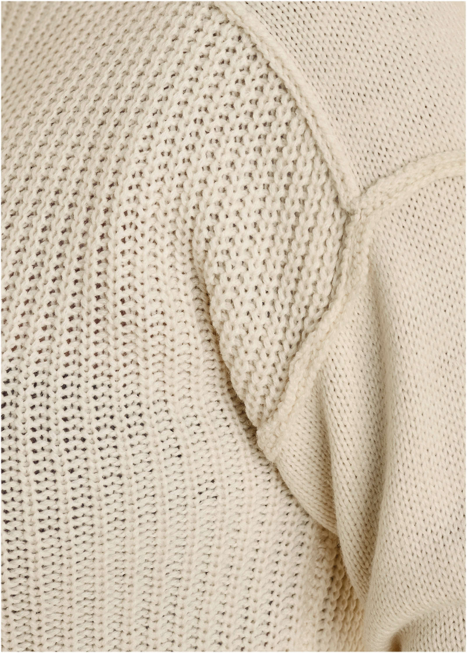 Mock Neck Knit Sweater - Off White - Image 5