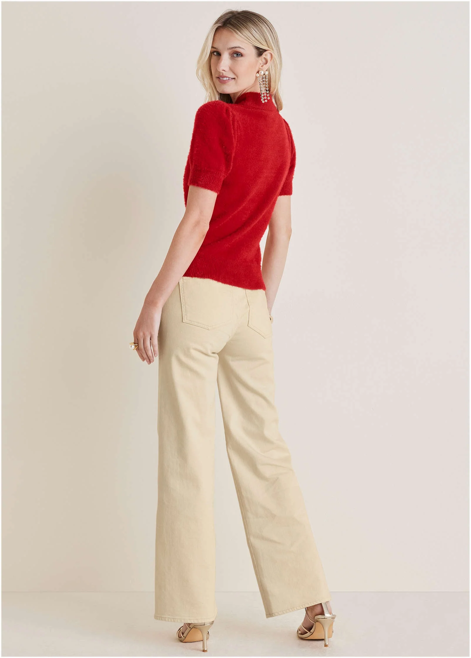 Keyhole Sweater - Haute Red - Image 3