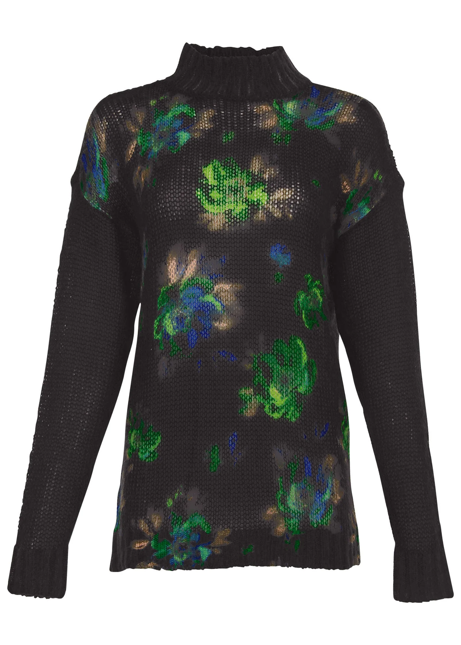 Printed Turtleneck Sweater - Midnight Garden - Image 5